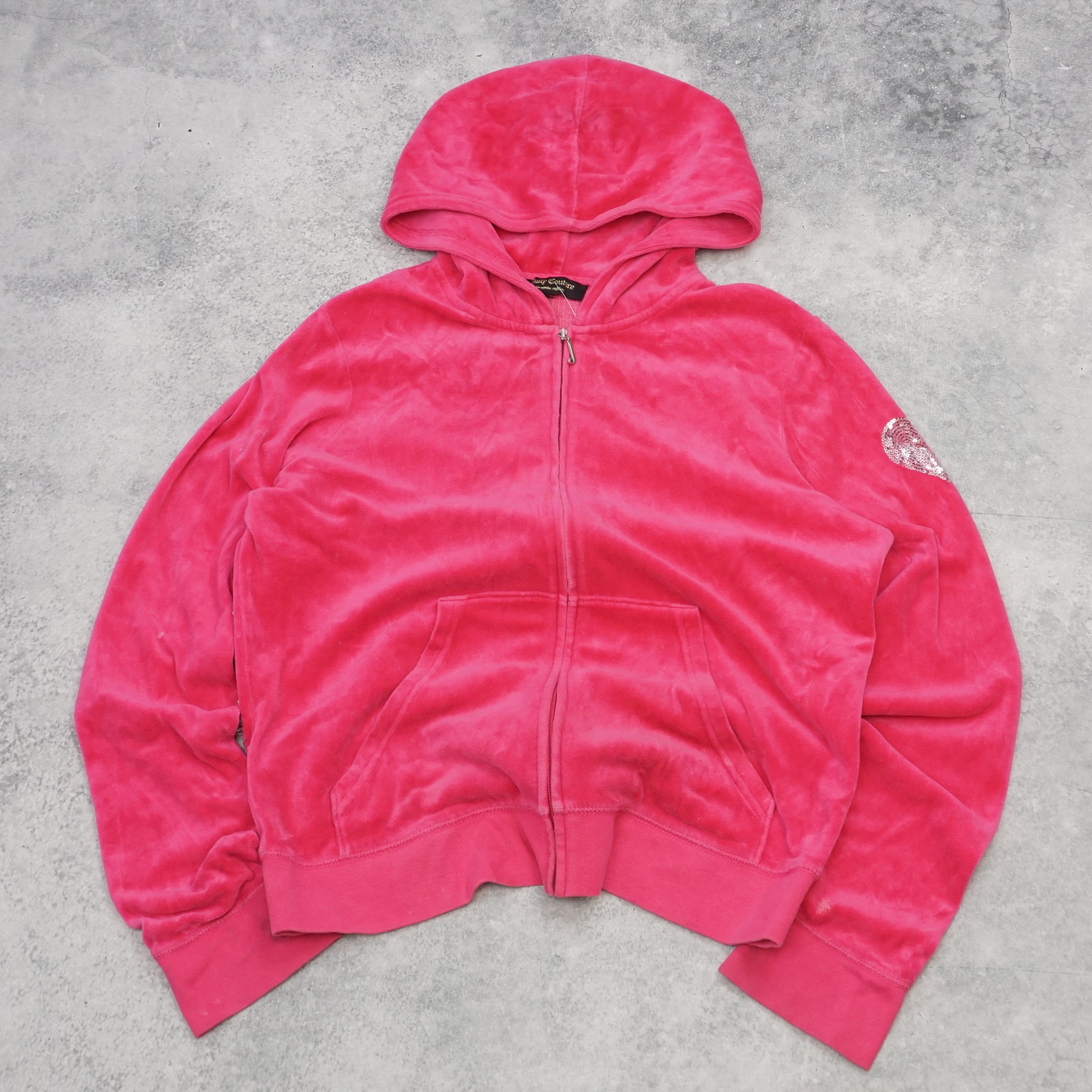 2000s Juicy Couture Velour Sequin Hoodie