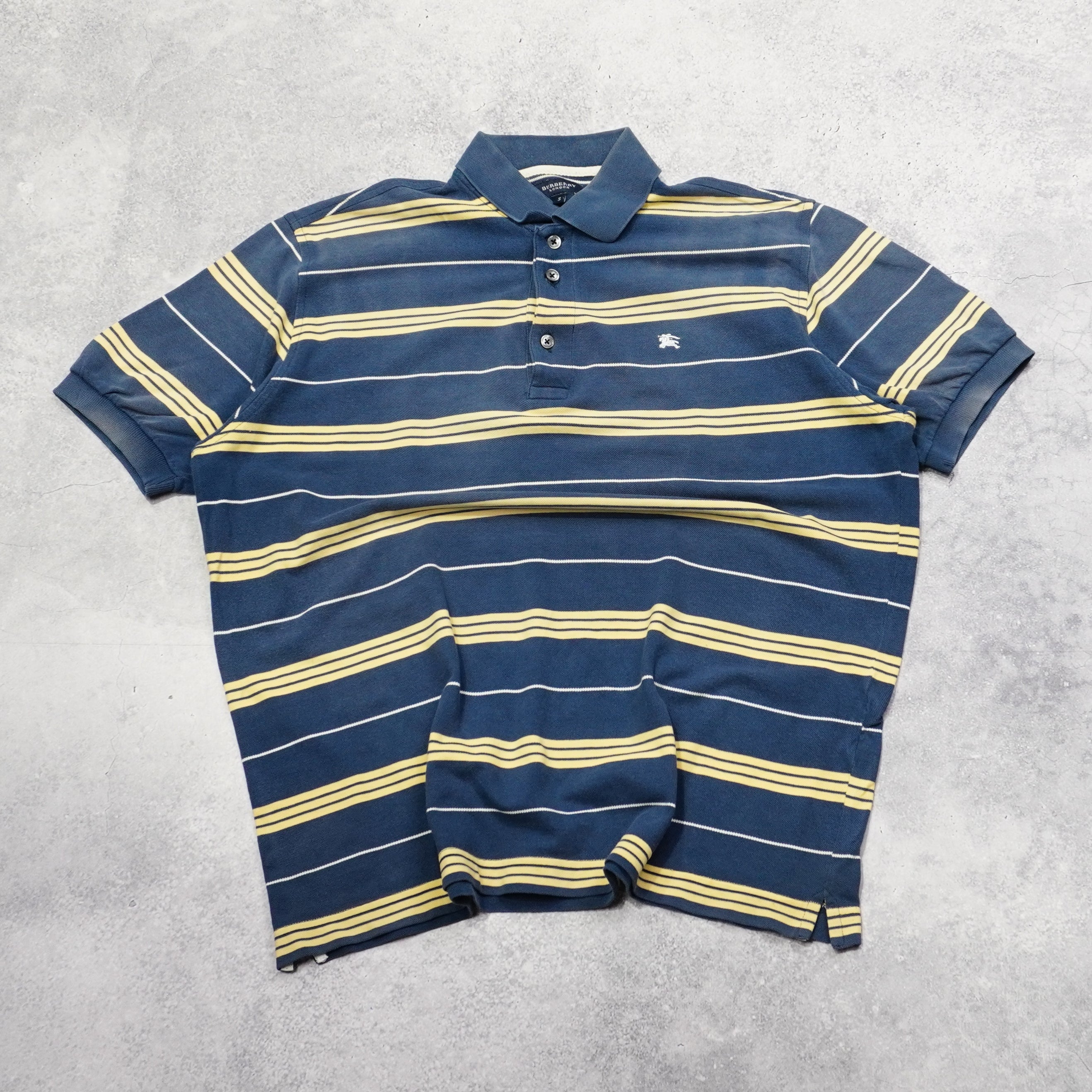 2000s Burberry Striped Polo