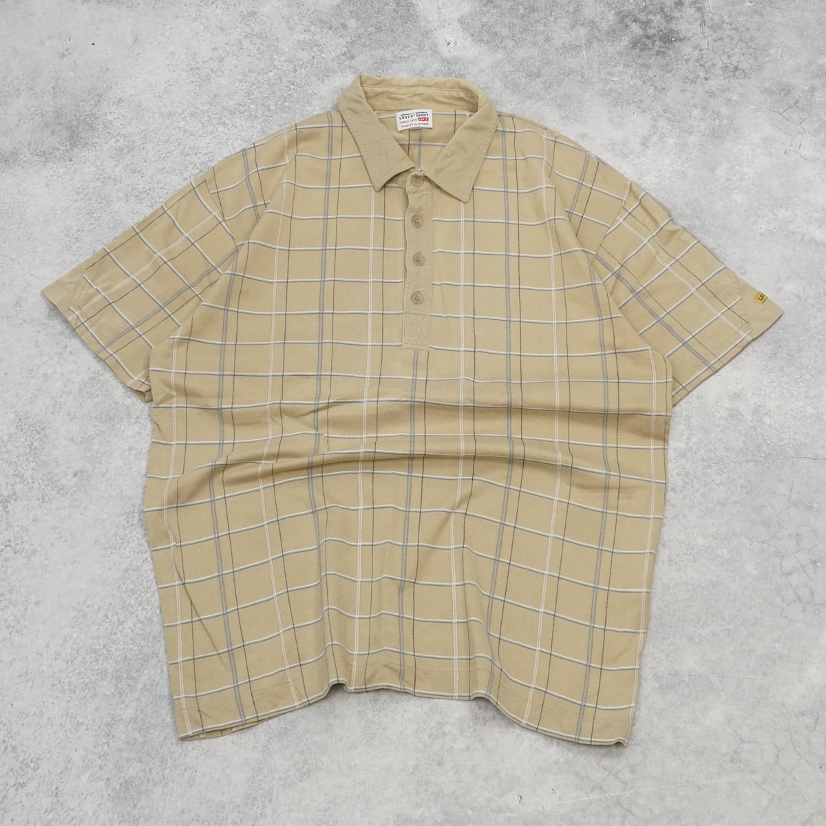 2000s Levi's Checked Windowpane Polo Shirt