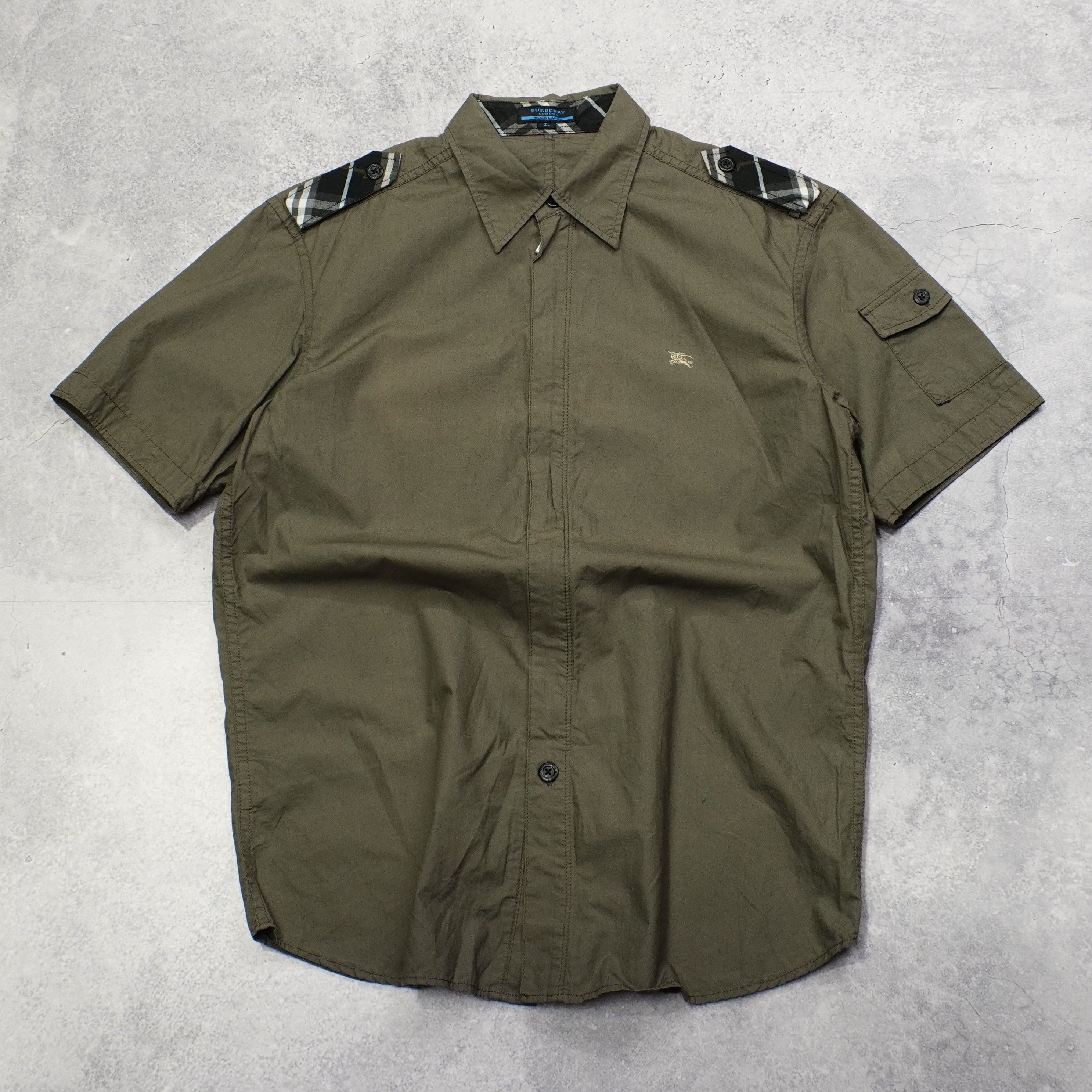 2000s Burberry Zip Up Shirt