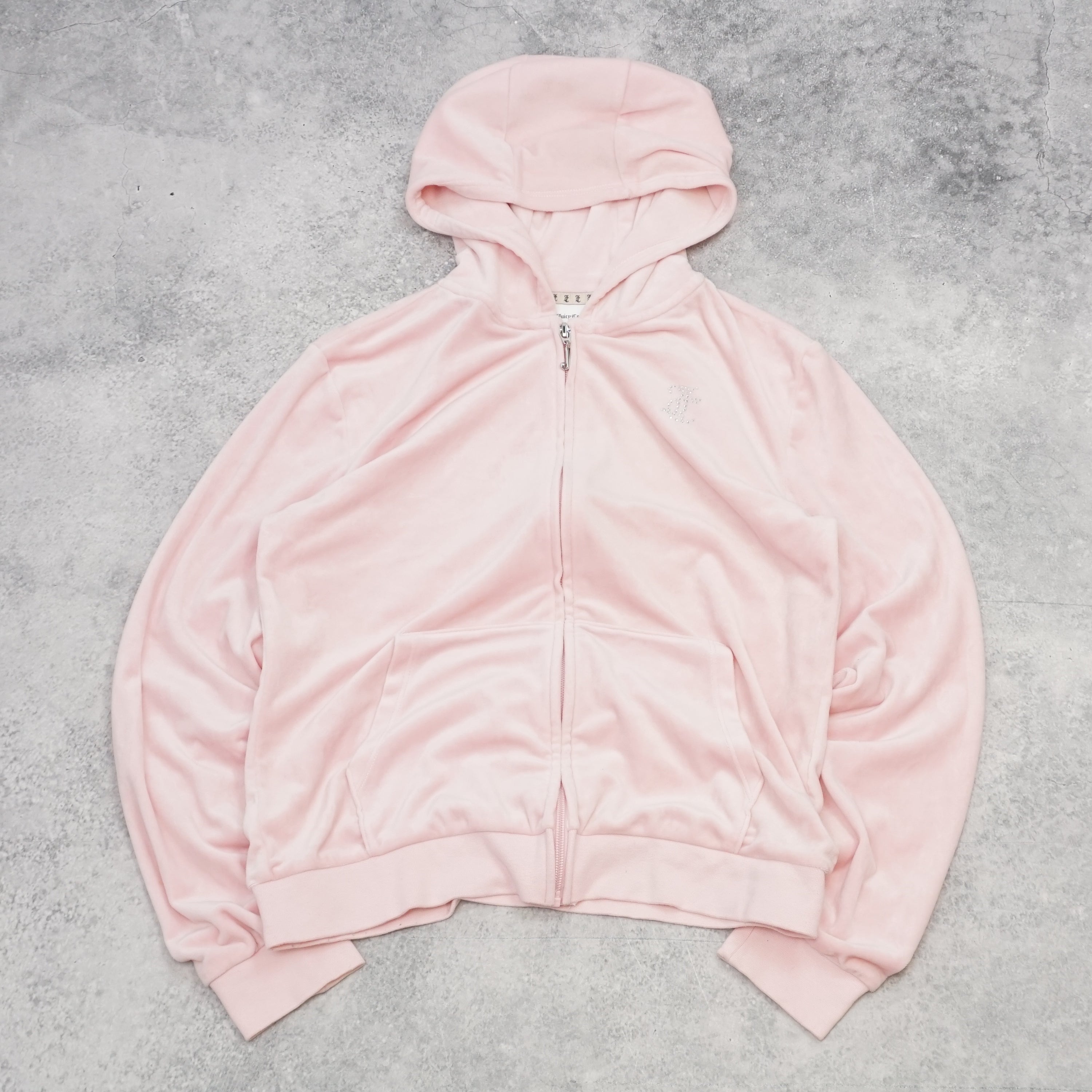 2000s Juicy Couture Velour Zippered Hoodie