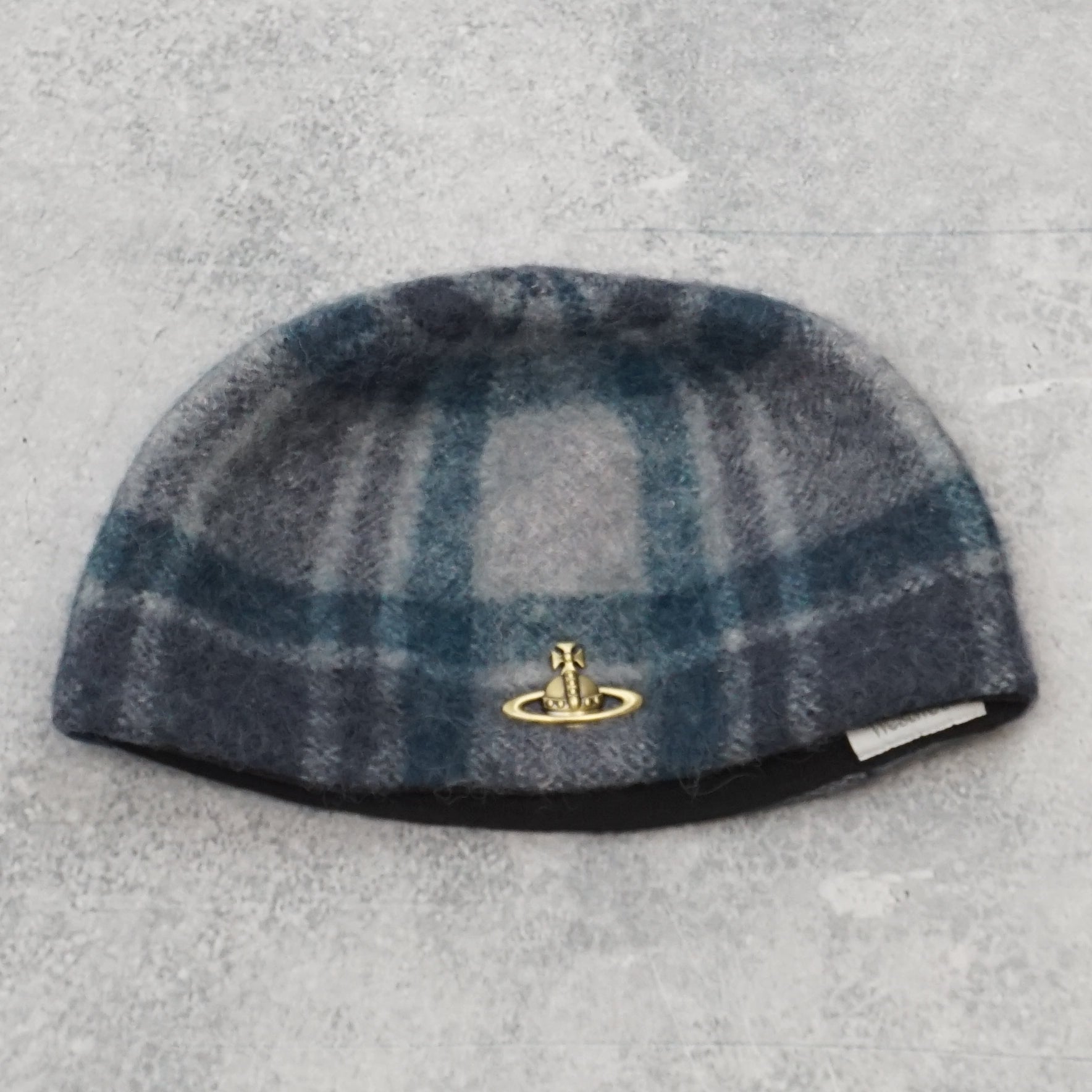Vivienne Westwood Tartan Orb Wool Hat