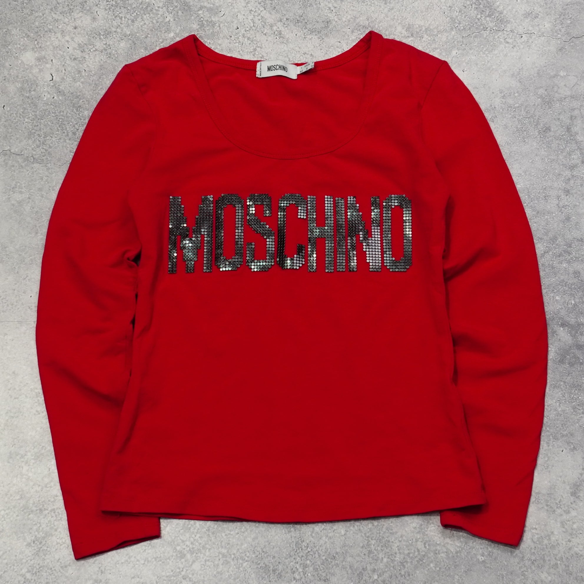2000s Moschino Studded Long Sleeve T-Shirt