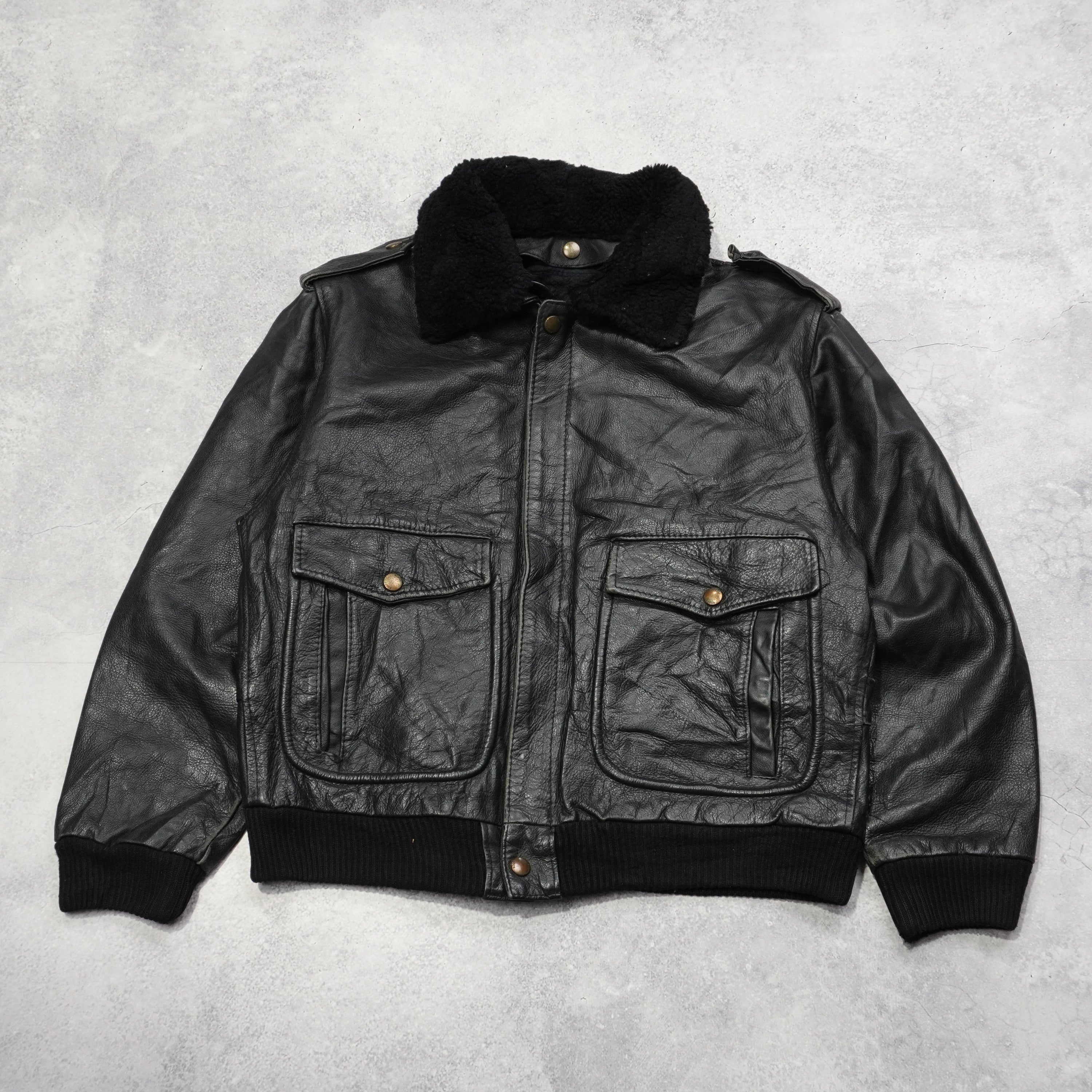 90s Scott Aviator Leather Jacket