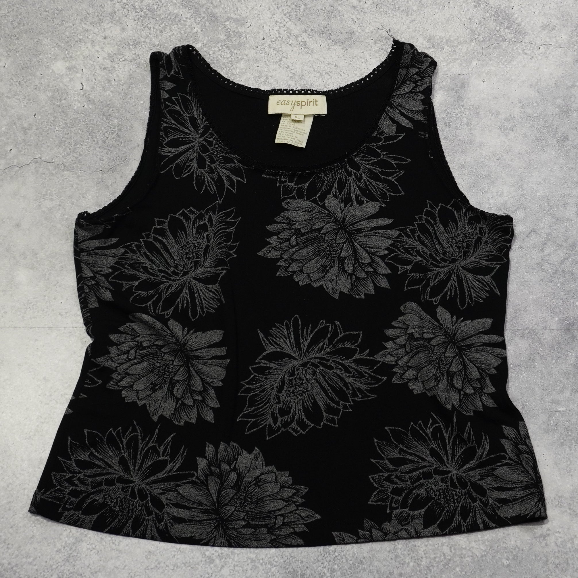 2000s Easy Spirit Patterned Top