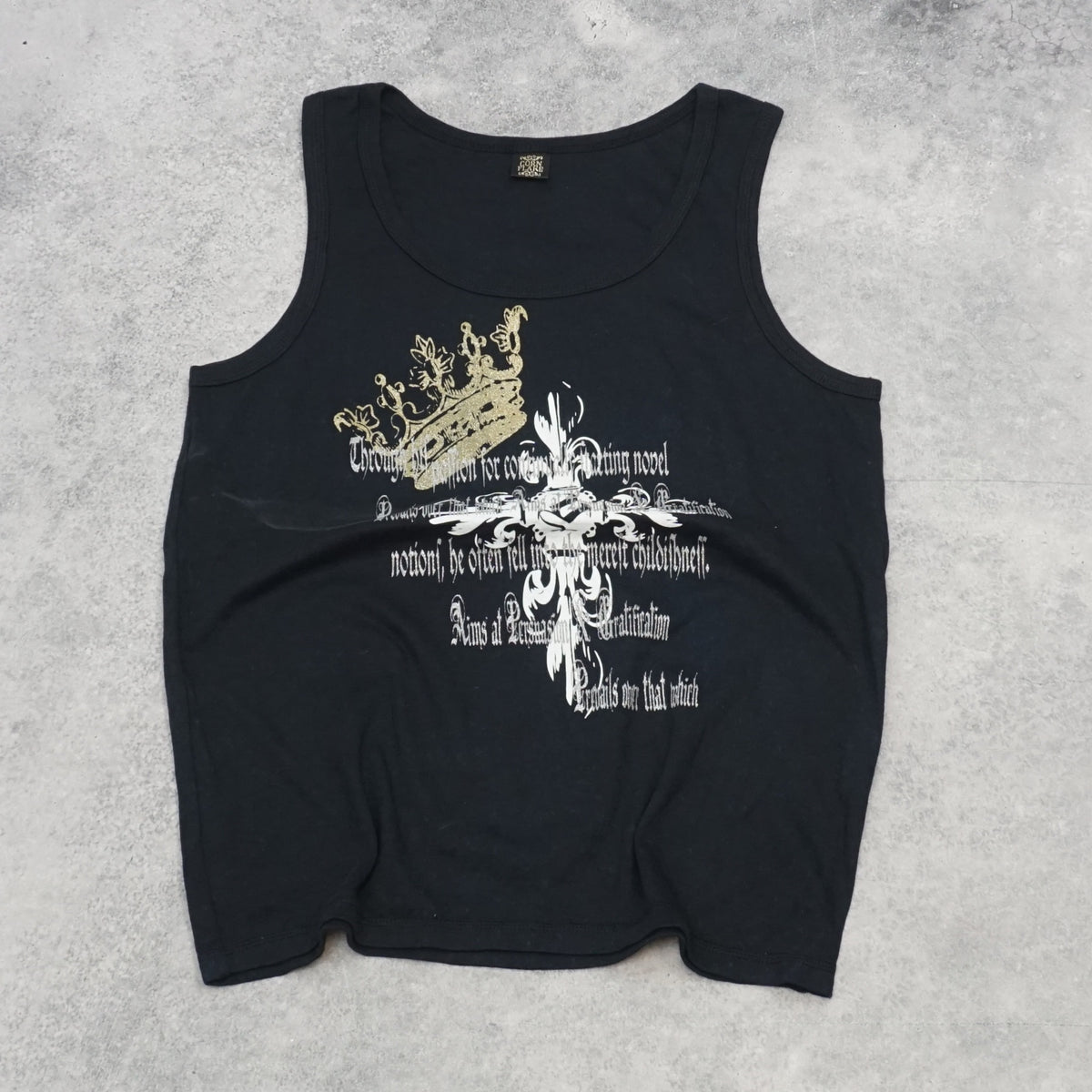 2000s Corn Flake Crown Graphic Tank Top