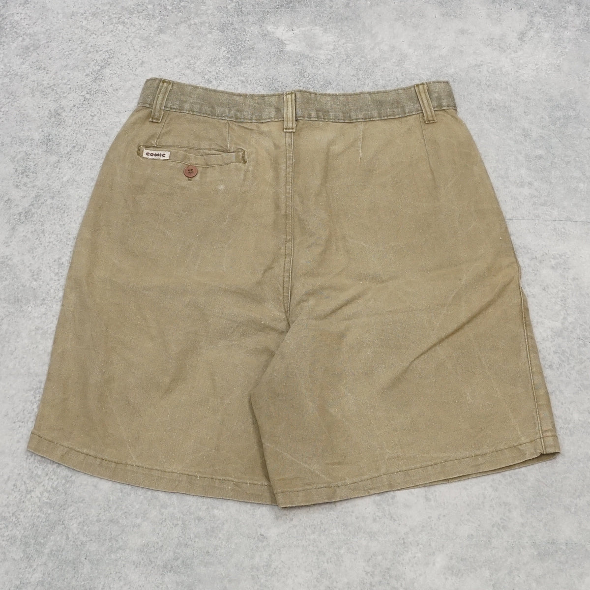 90s Comic Pleated Linen Blend Shorts