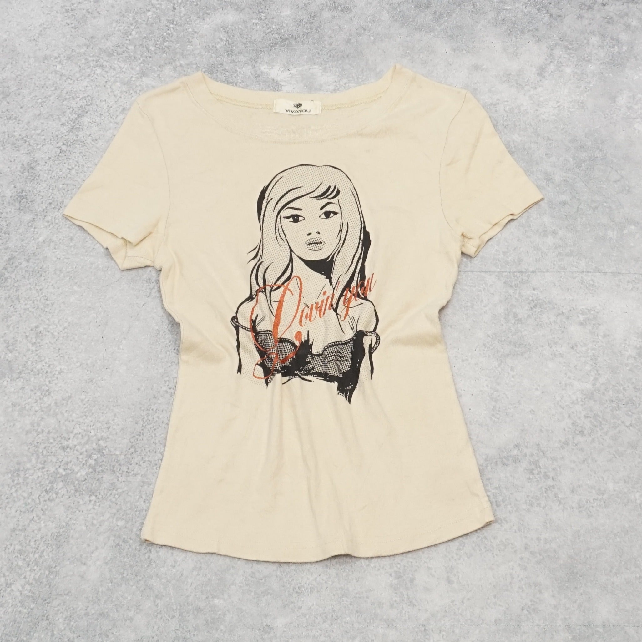 2000s Vivayou Graphic Pin-Up T-Shirt