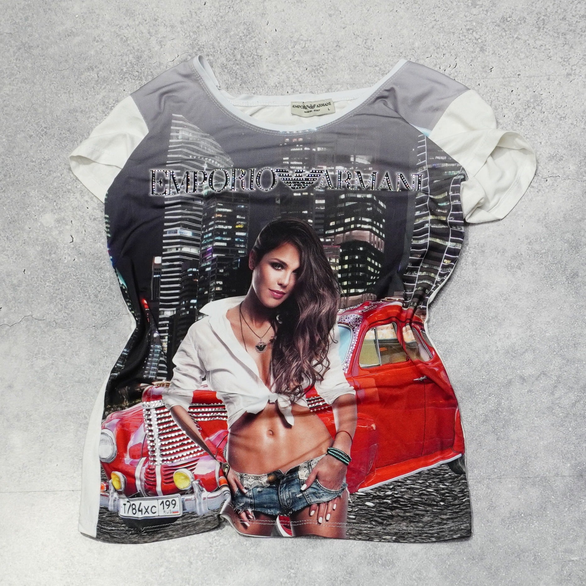 2000s Emporio Armani Graphic Printed T-Shirt
