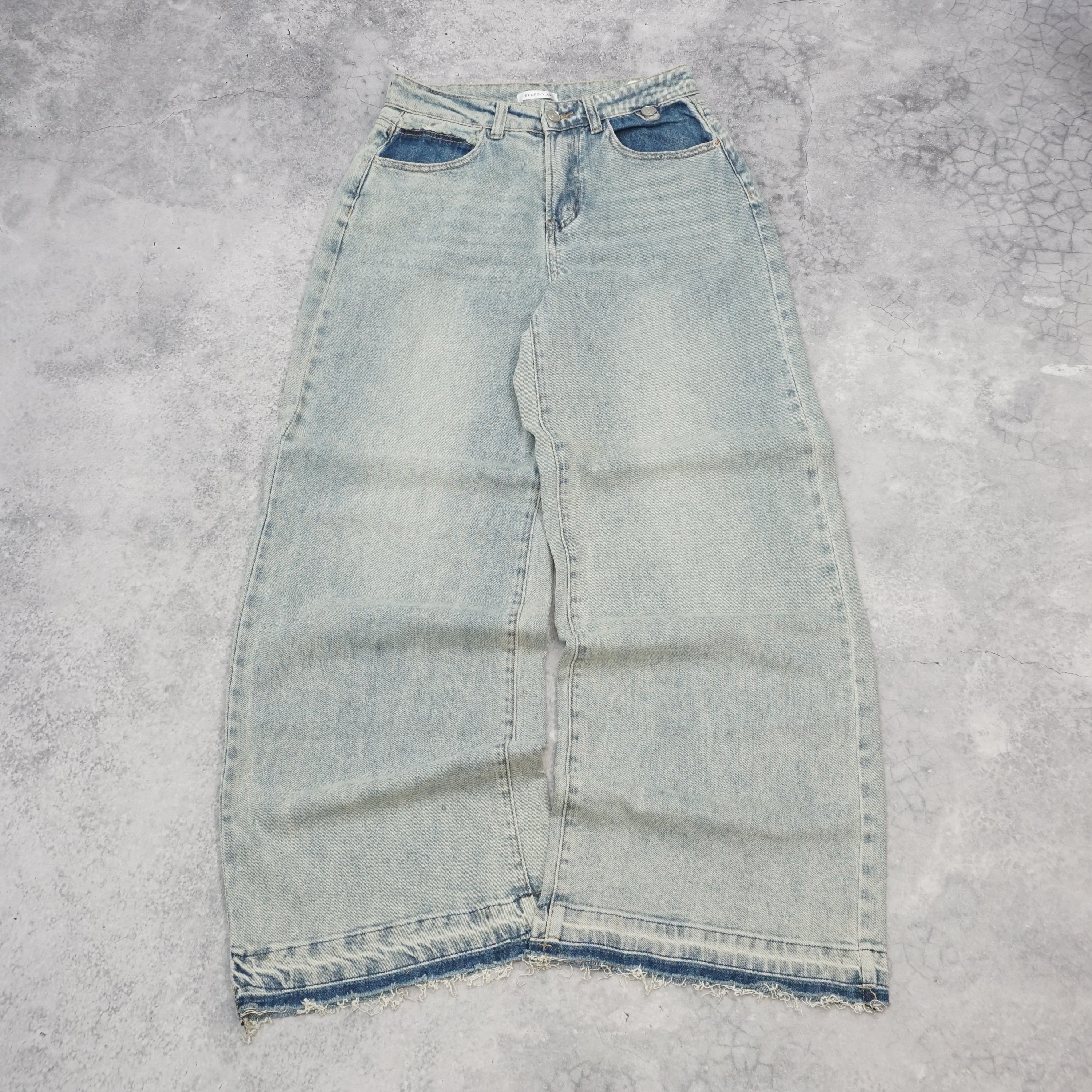 Selfsolo Wide Leg High Waist Jeans