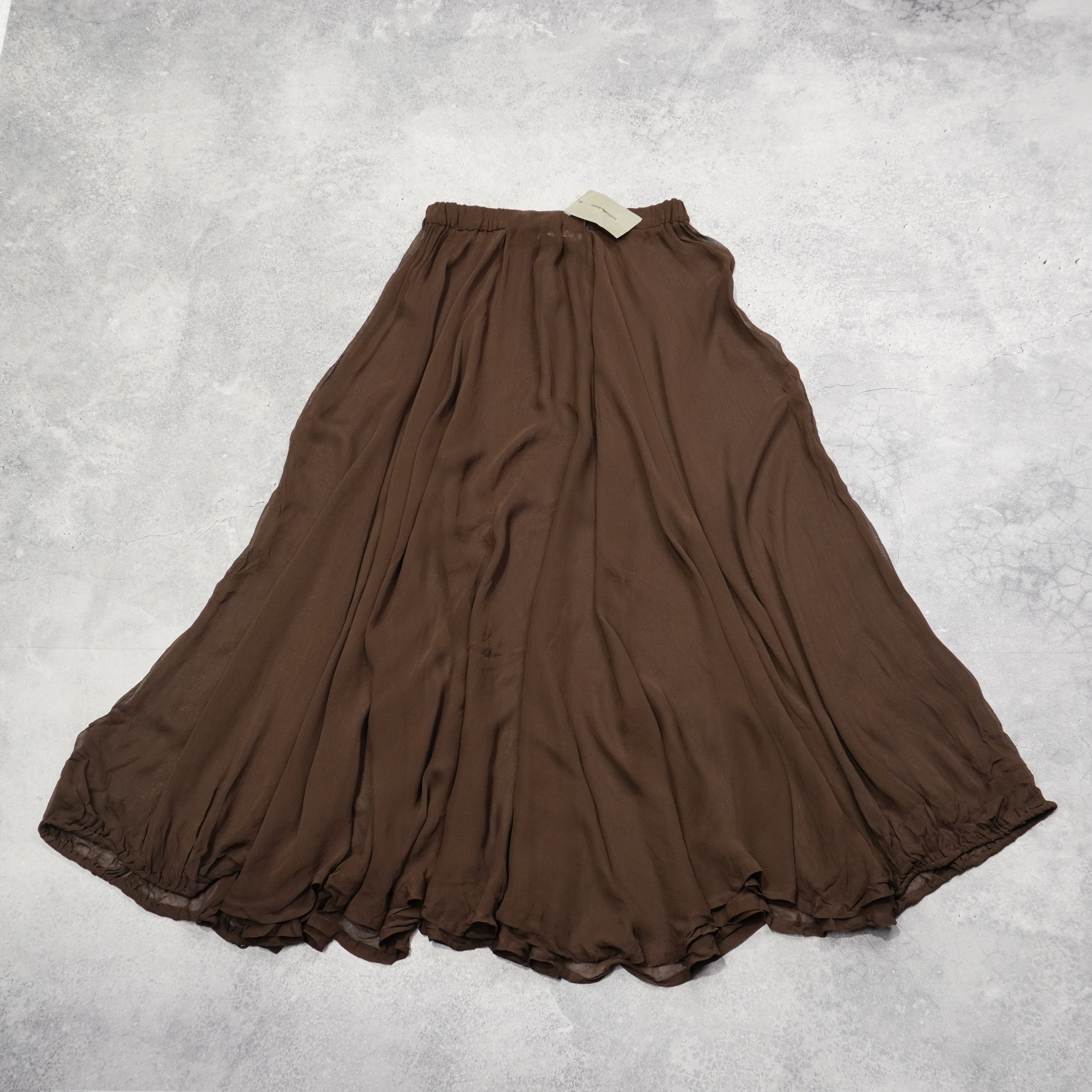 2000s Emporio Armani Sheer Maxi Skirt