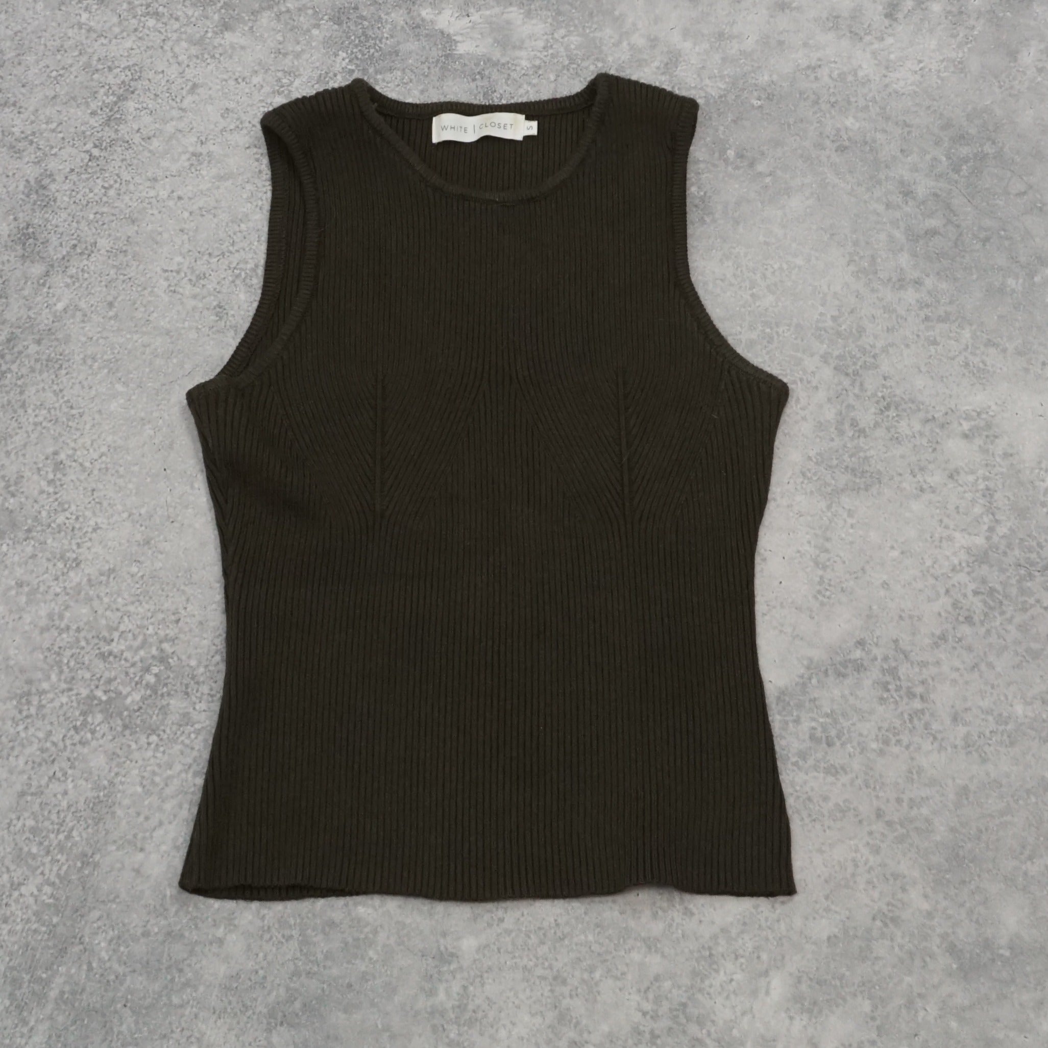 White Closet Ribbed Tank Top