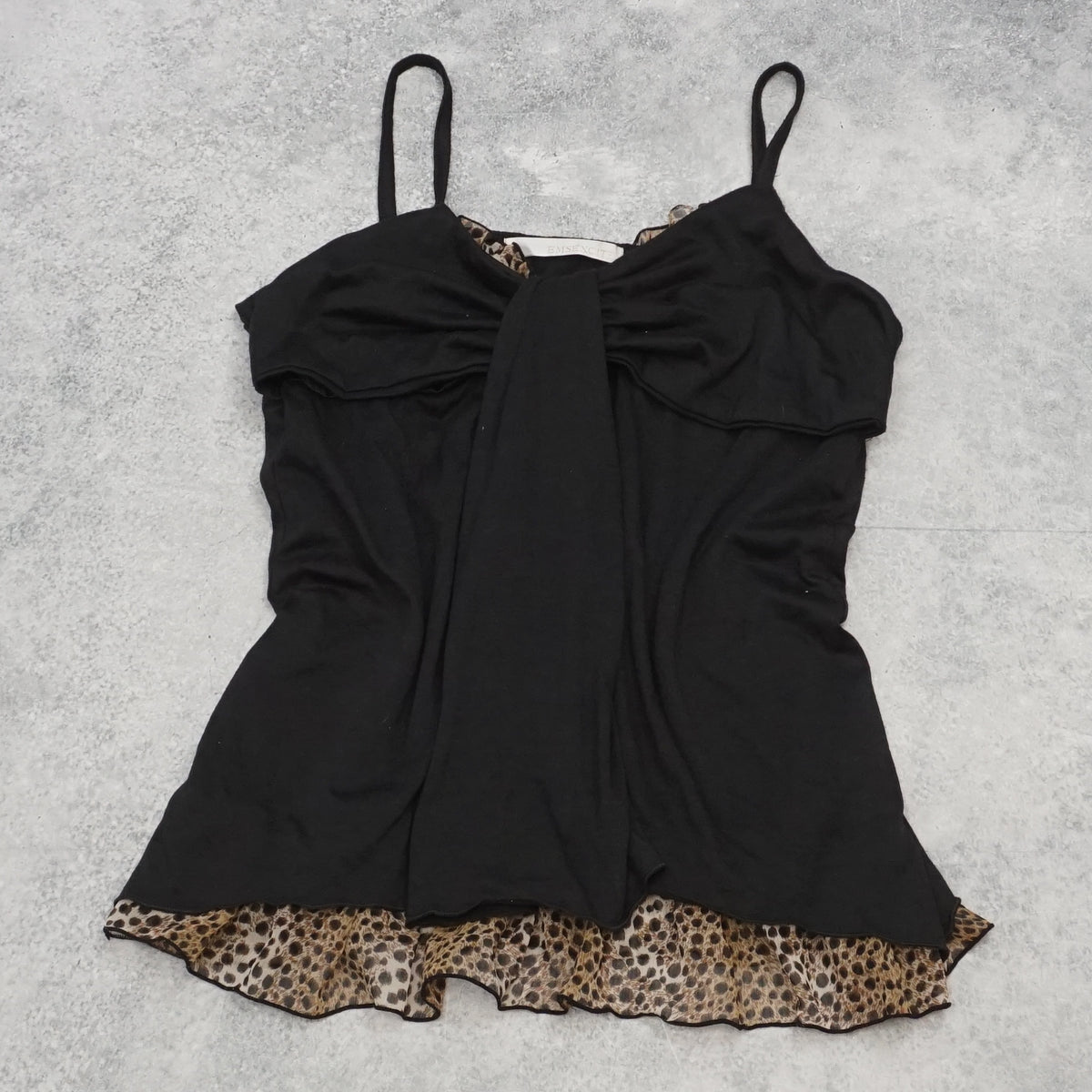 2000s Emsexcite Leopard Trim Cami Top