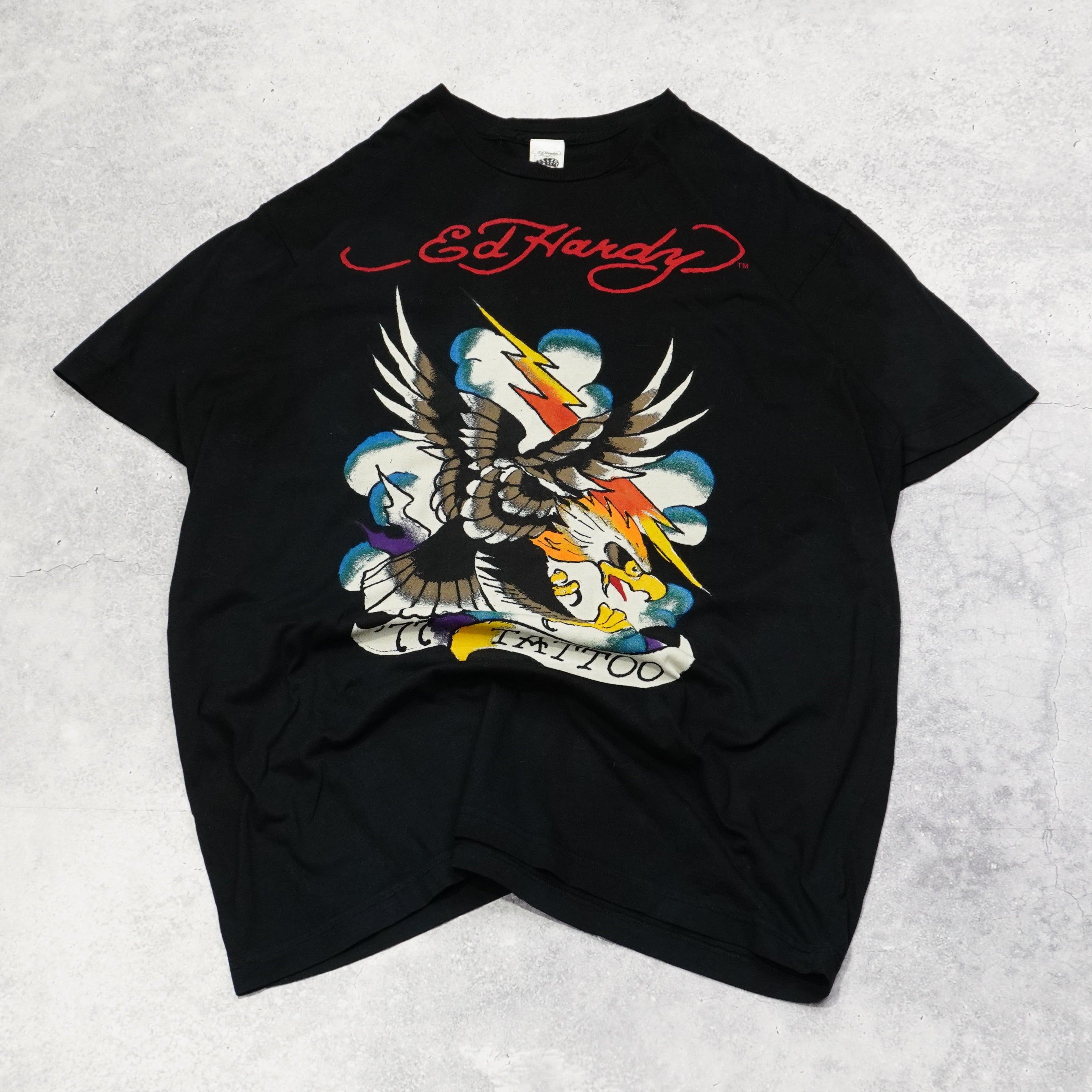 2000s Ed Hardy Tattoo Print T-Shirt