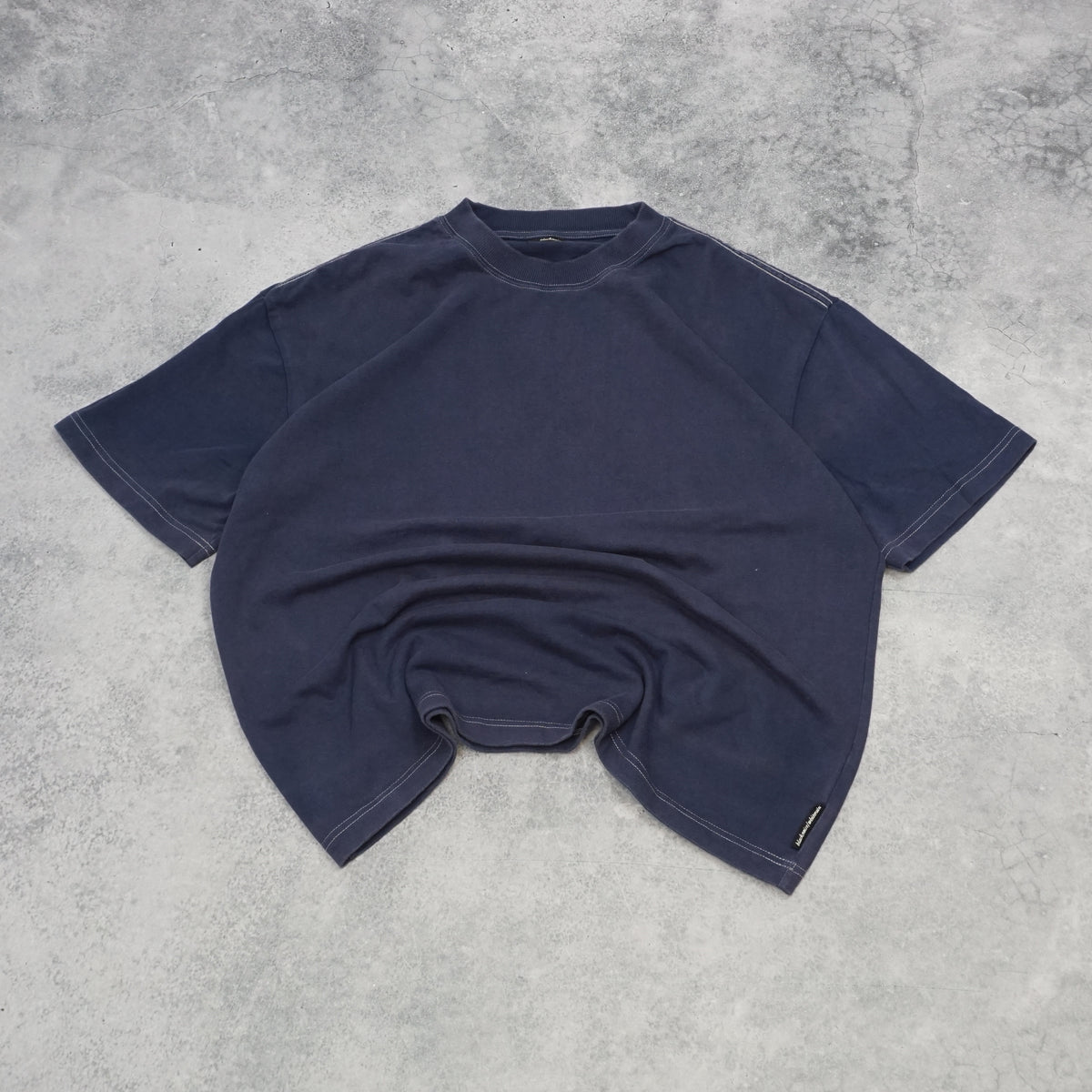 Blacknoise/Whiterain Contrast Stitch Boxy T-Shirt