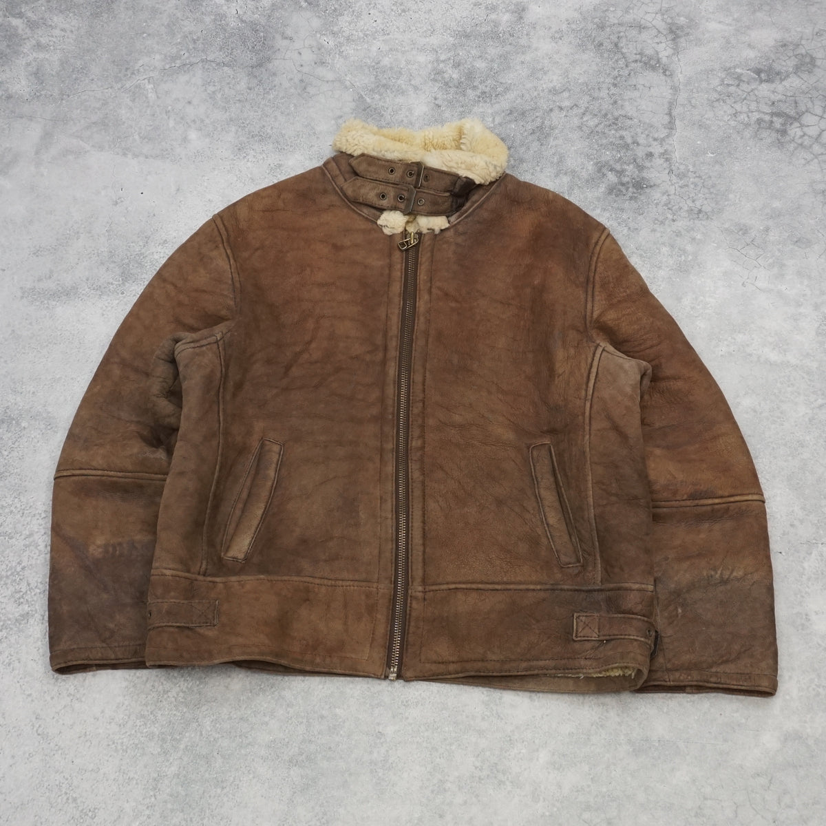 80s B Shearling Aviator Jacket