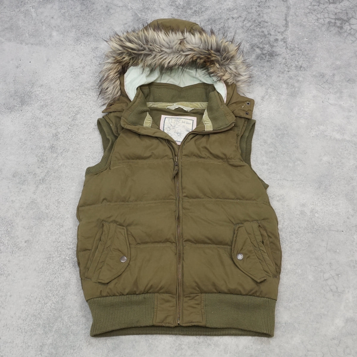 2000s Fat Face Hooded Vest Puffer