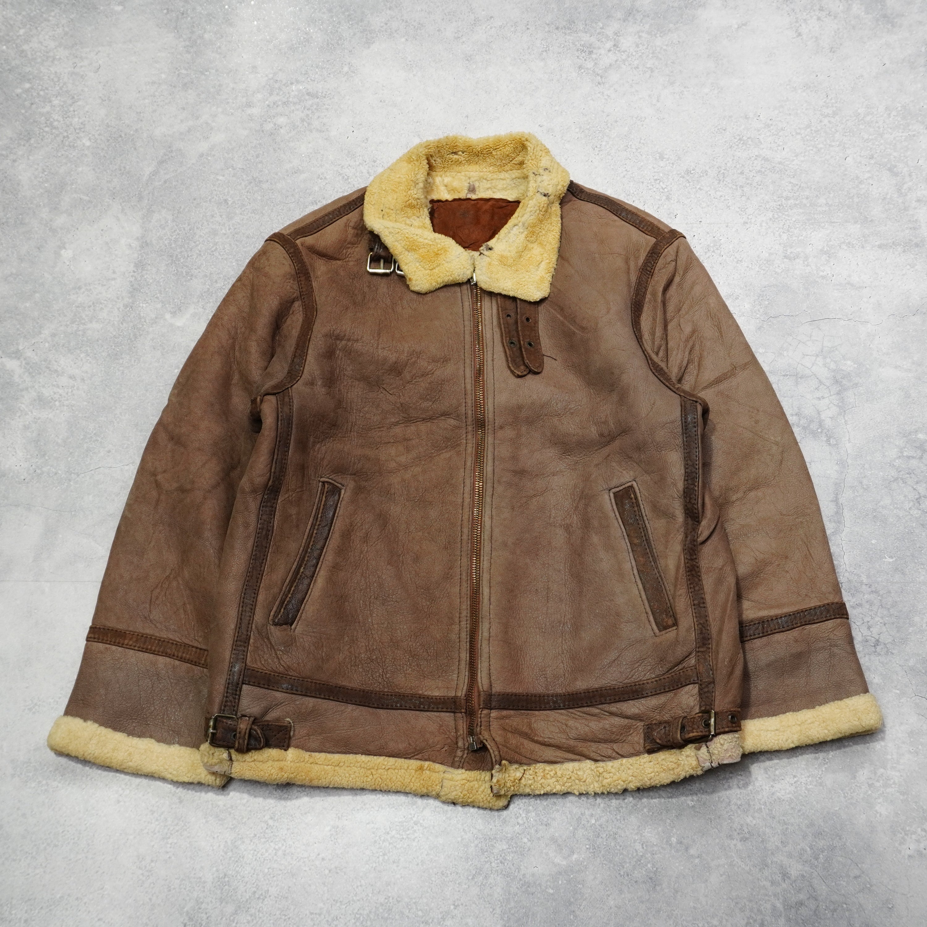90s Shearling Lined Leather Jacket