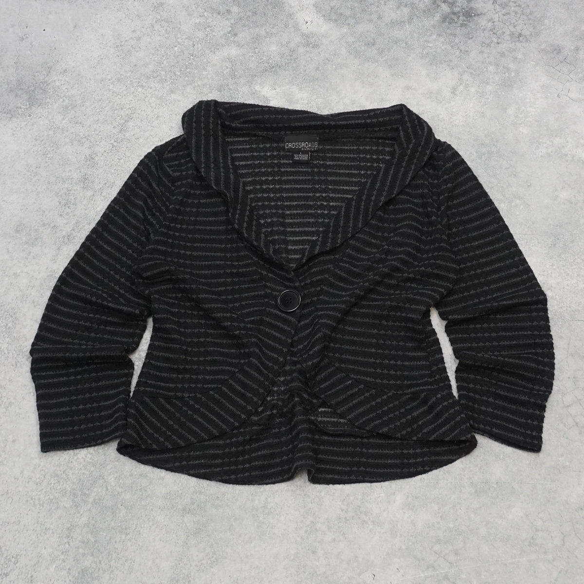 Crossroads Striped Cropped Cardigan