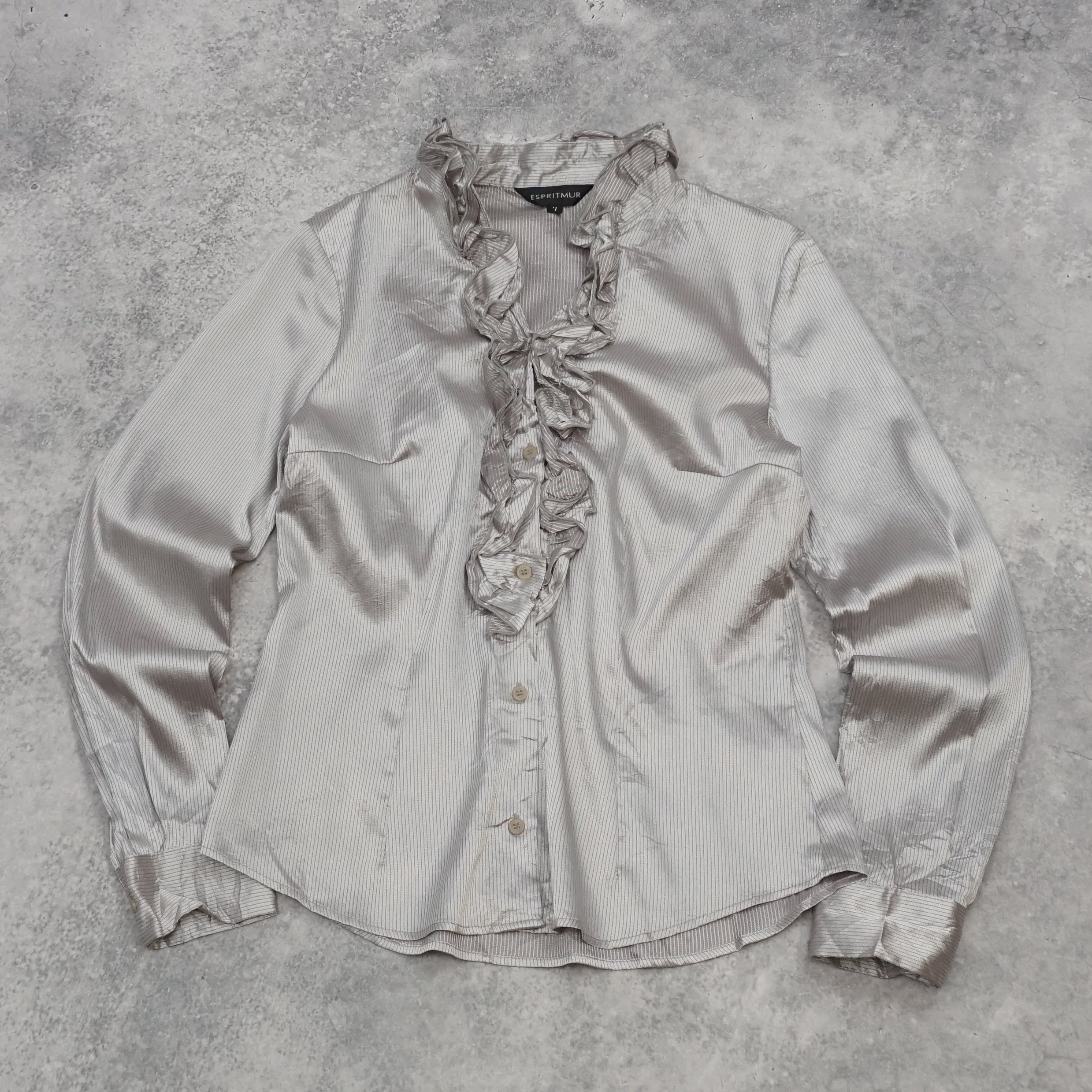 2000s Espritmur Ruffled Detail Button Up