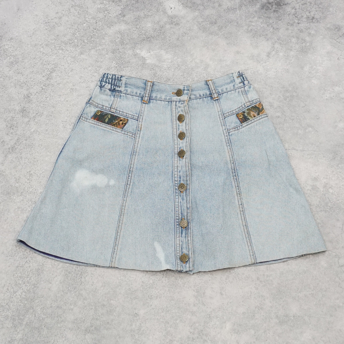 90s Corfu Jeans A-Line Mini Skirt