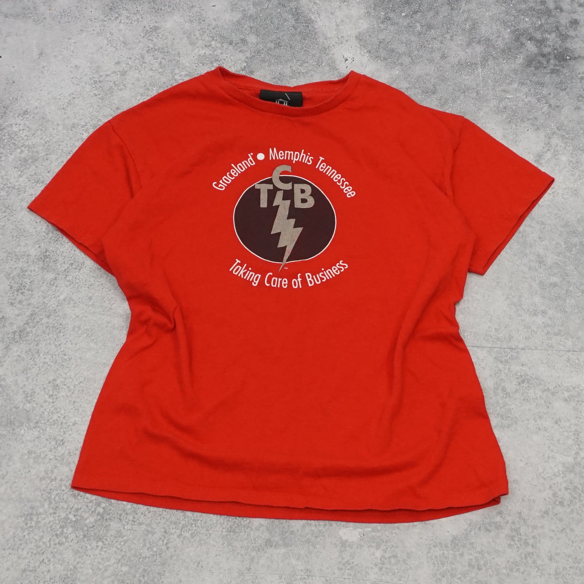 2000s Graceland Elvis Presley TCB Graphic Top