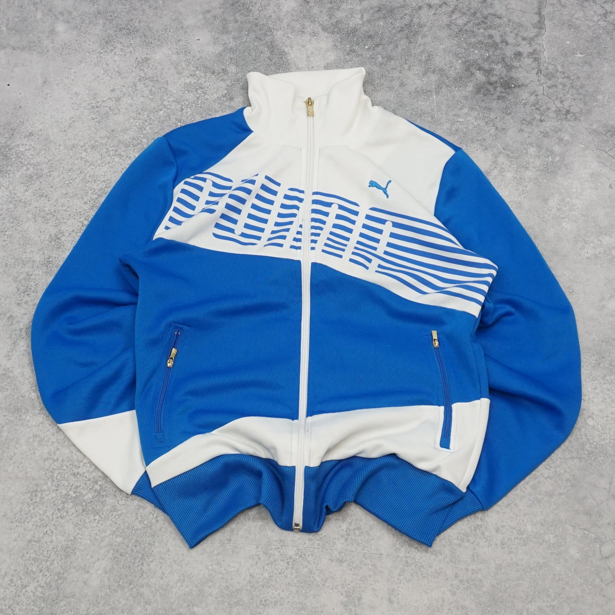 2000s Puma Colour Block Spellout Track Jacket