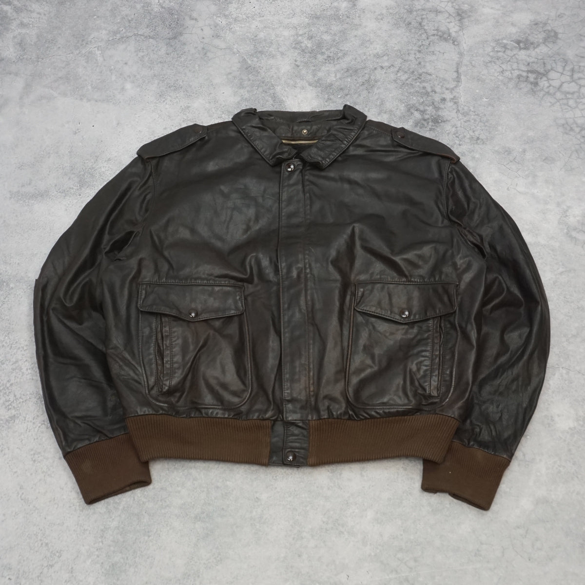 80s A2 Flight Bomber Leather Jacket