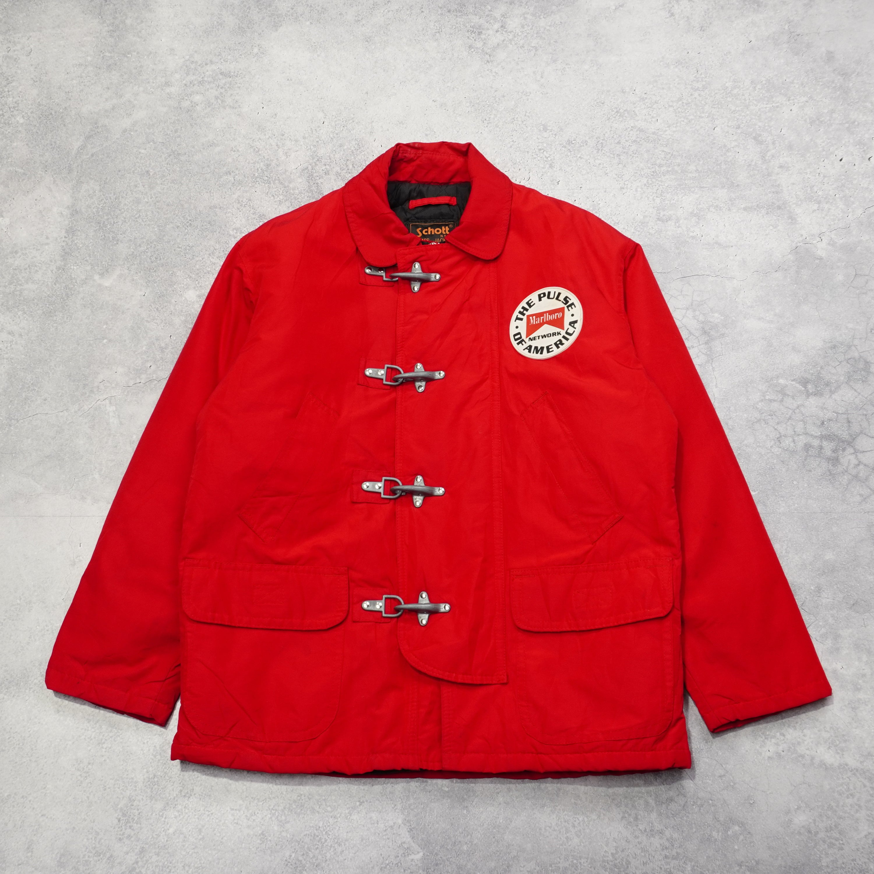 90s Schott Malboro Fireman Clasp Jacket