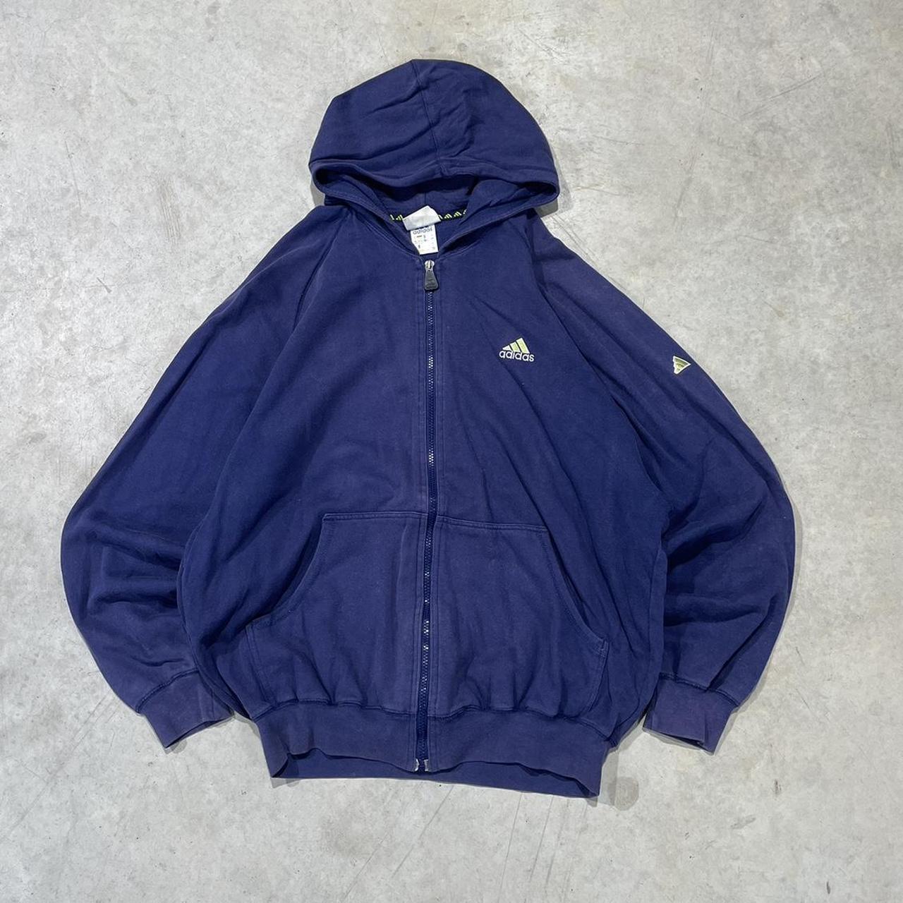 90s Adidas Oversized Hoodie Zip Up