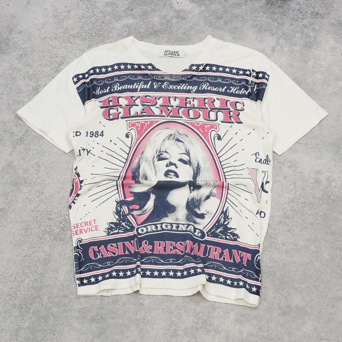2000s Hysteric Glamour Casino Marilyn Graphic T-Shirt