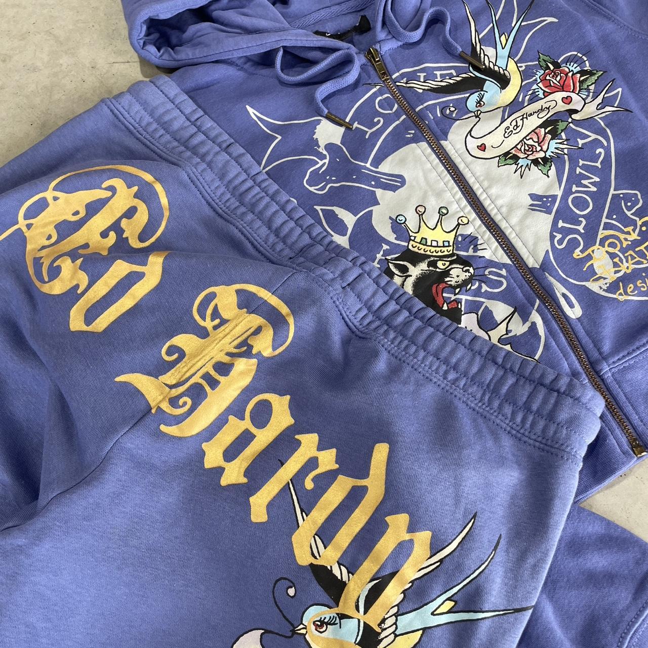 2000s Ed Hardy Graphic Hoodie Crop