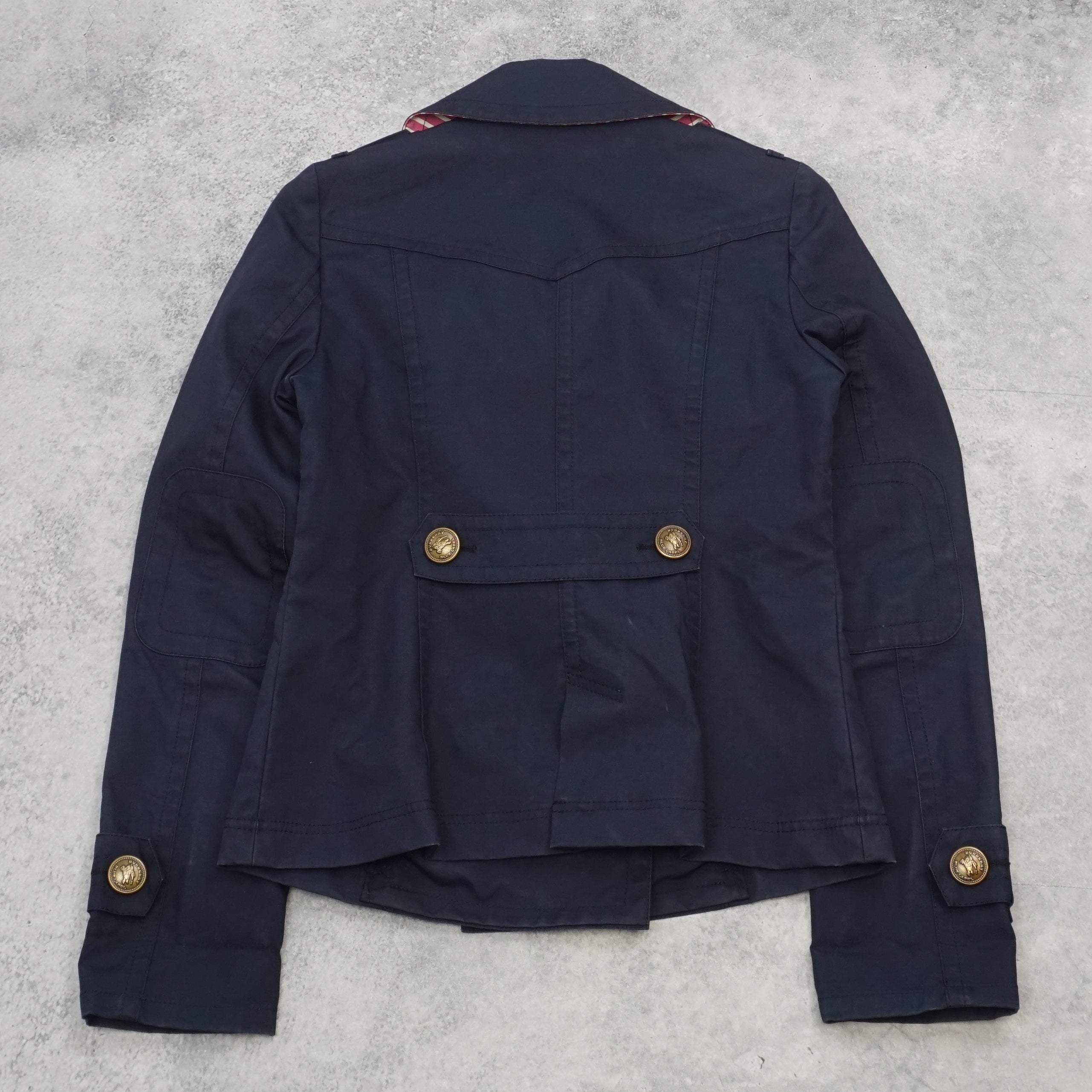 2000s Burberry Blue Label Navy Double Breasted Jacket