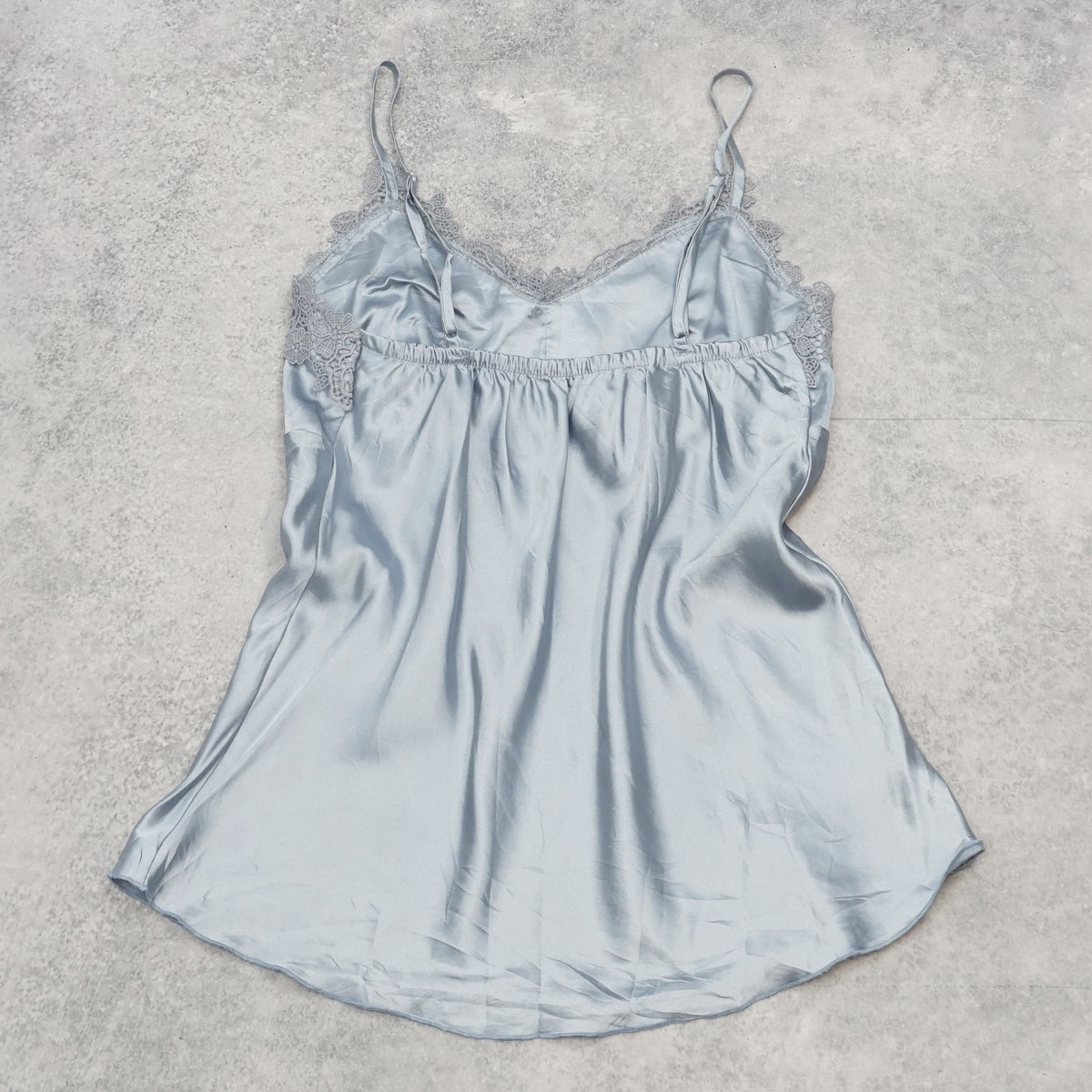 Satin Lace Trim Cami Top