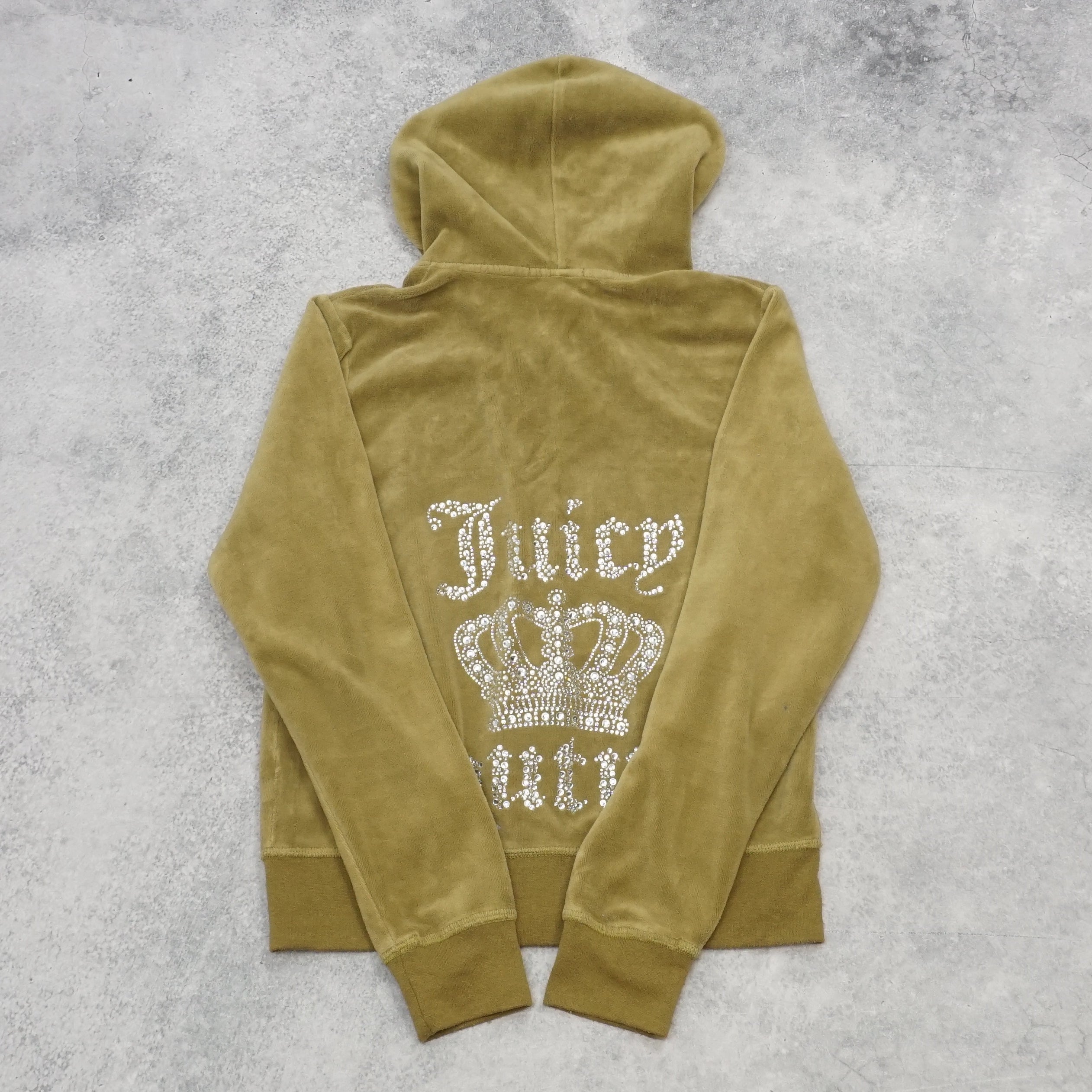 2000s Juicy Couture Rhinestone Zip Up Hoodie