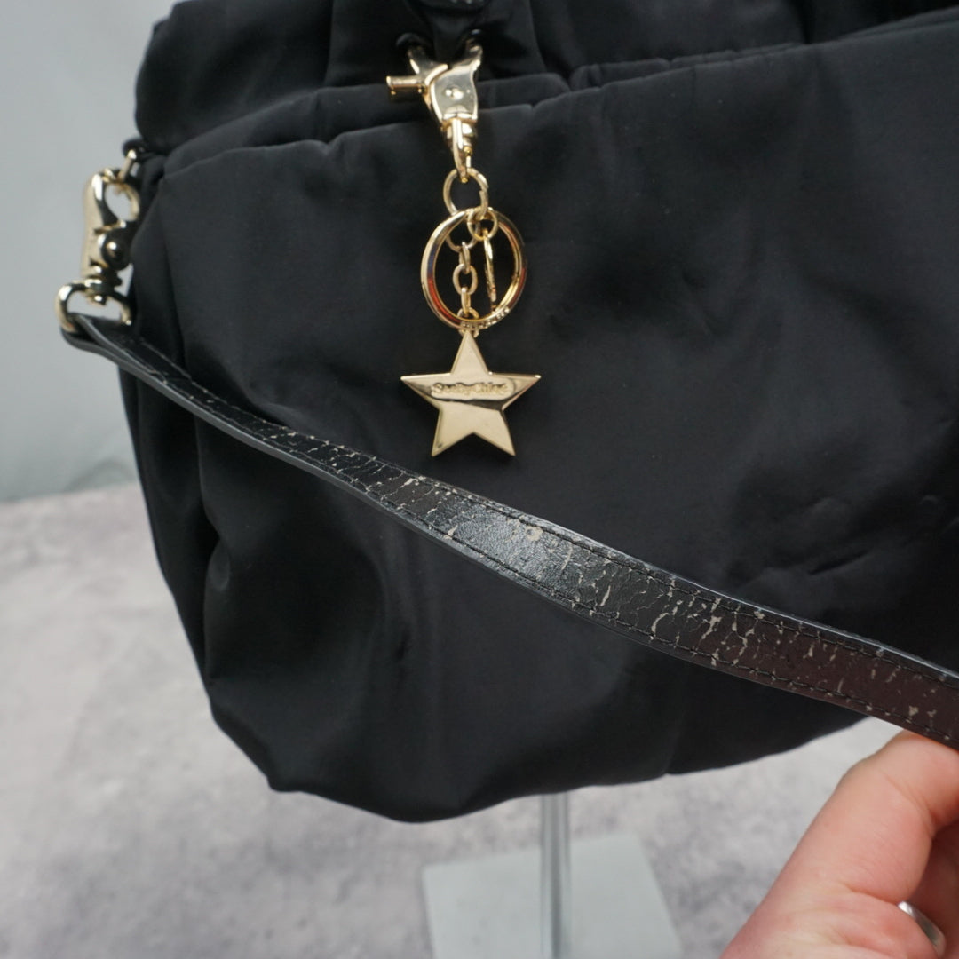 2000s See By Chloé Star Charm Nylon Handbag