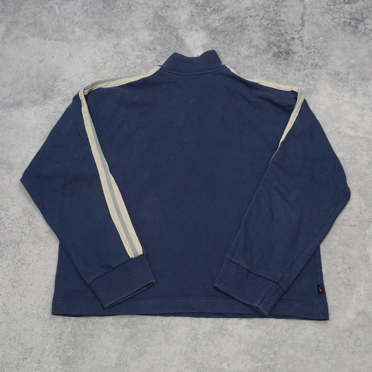 2000s Nike Athletic Striped Quarter Zip Sweater