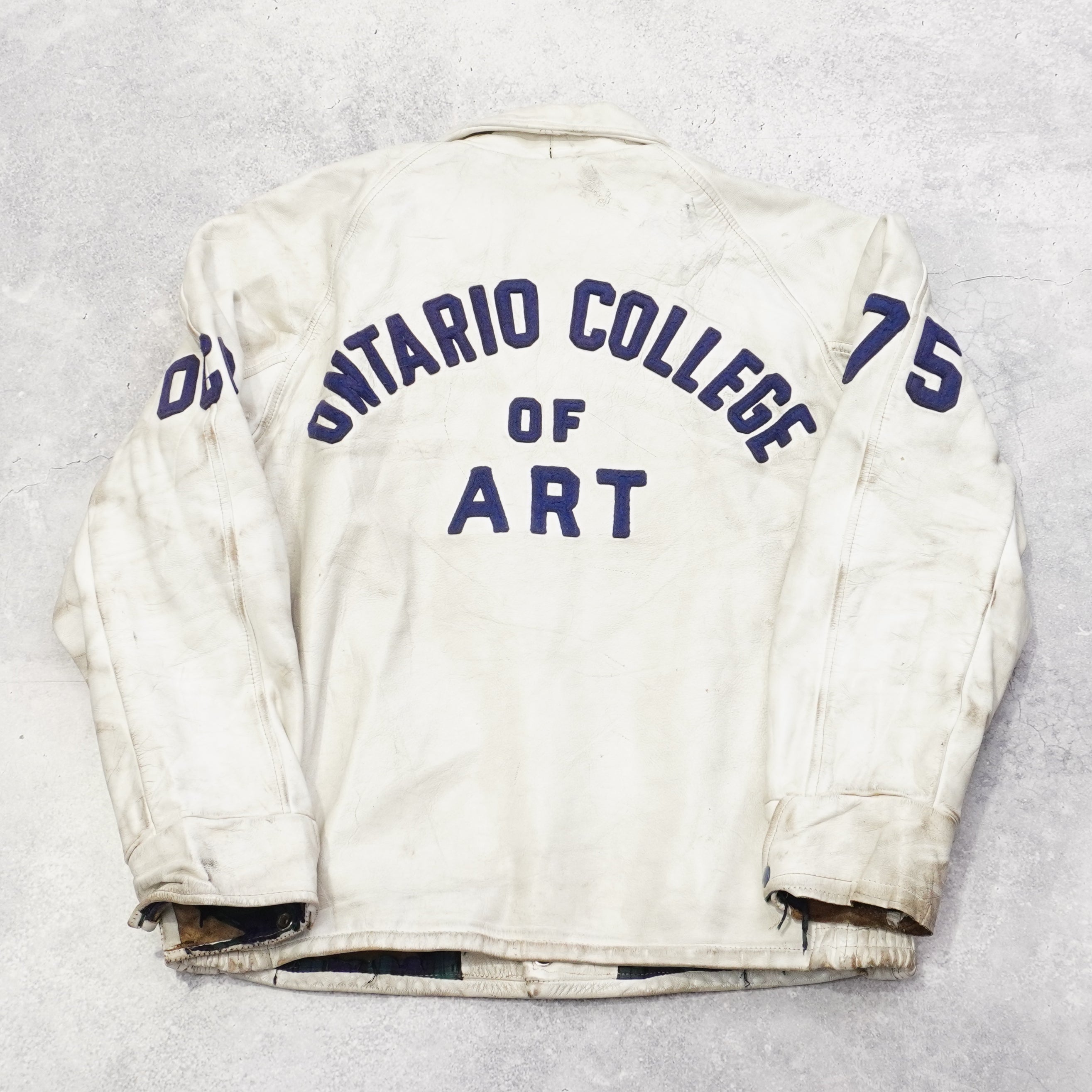 80s Ontario College Of Art Leather Jacket
