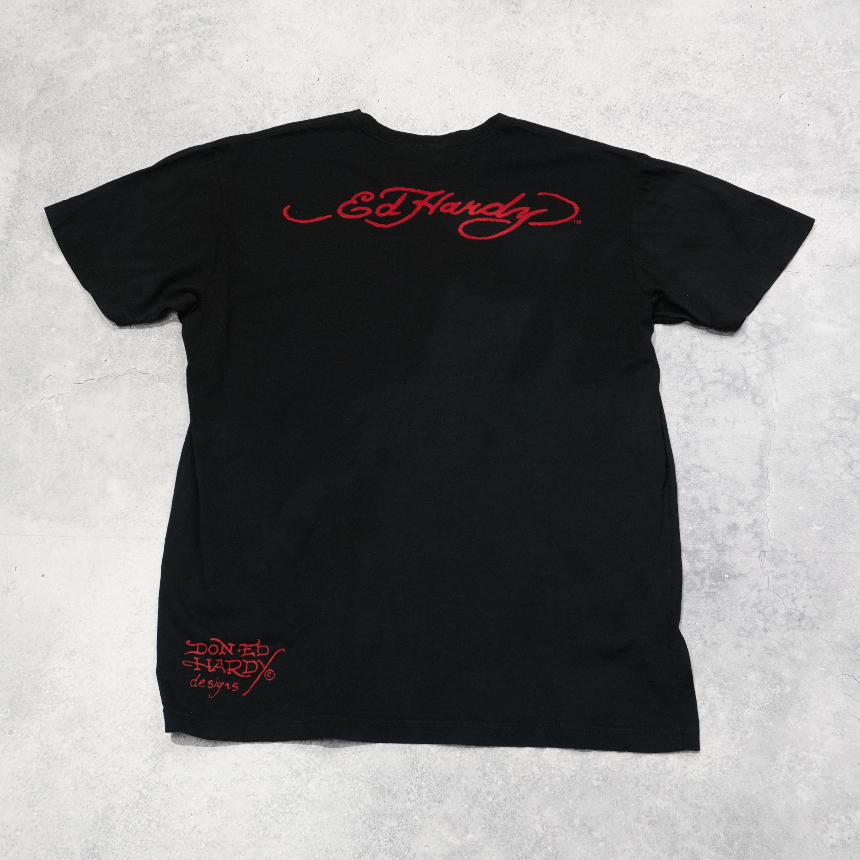 2000s Ed Hardy Tattoo Print T-Shirt