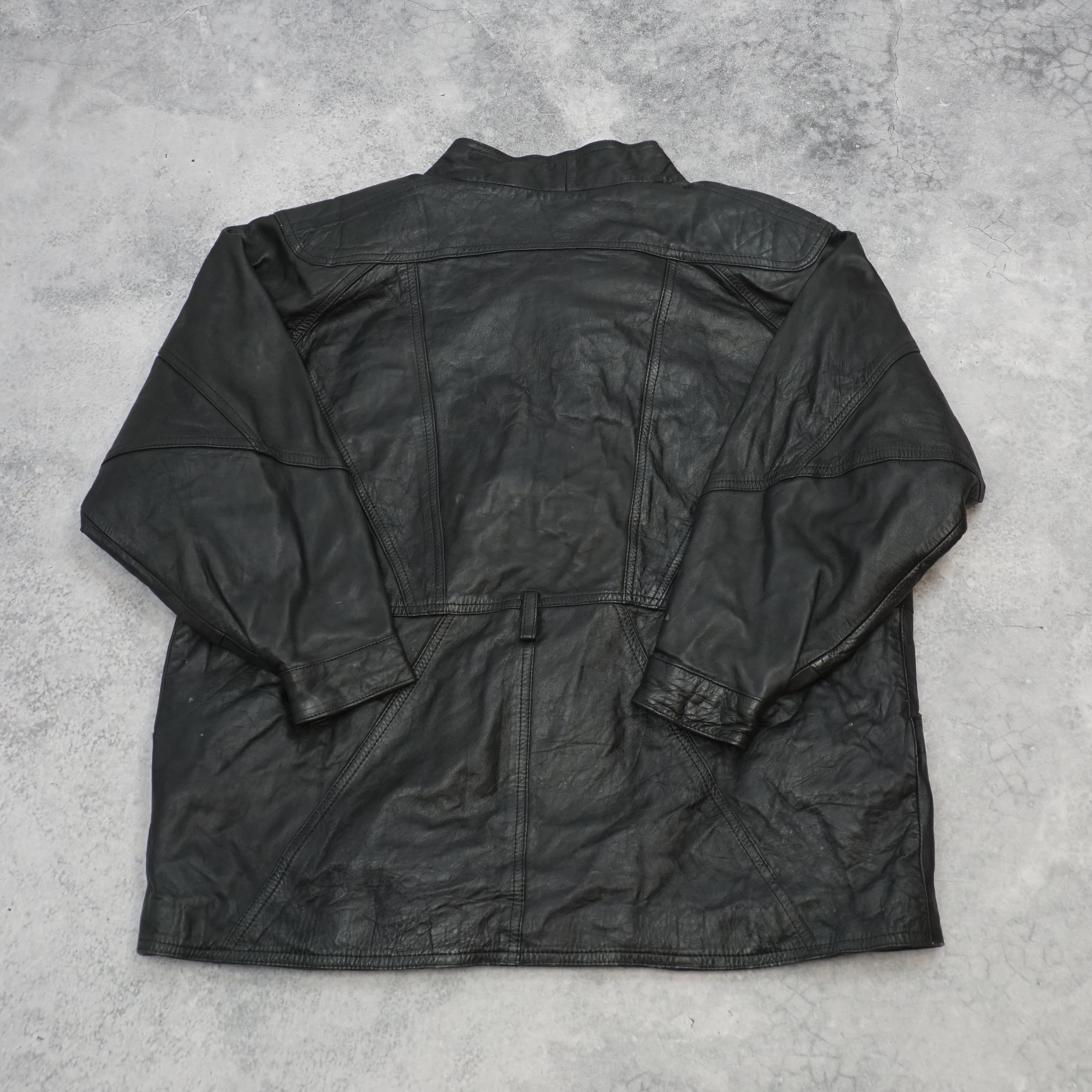 2000s Faux Yves Saint Laurent Leather Vintage Coat