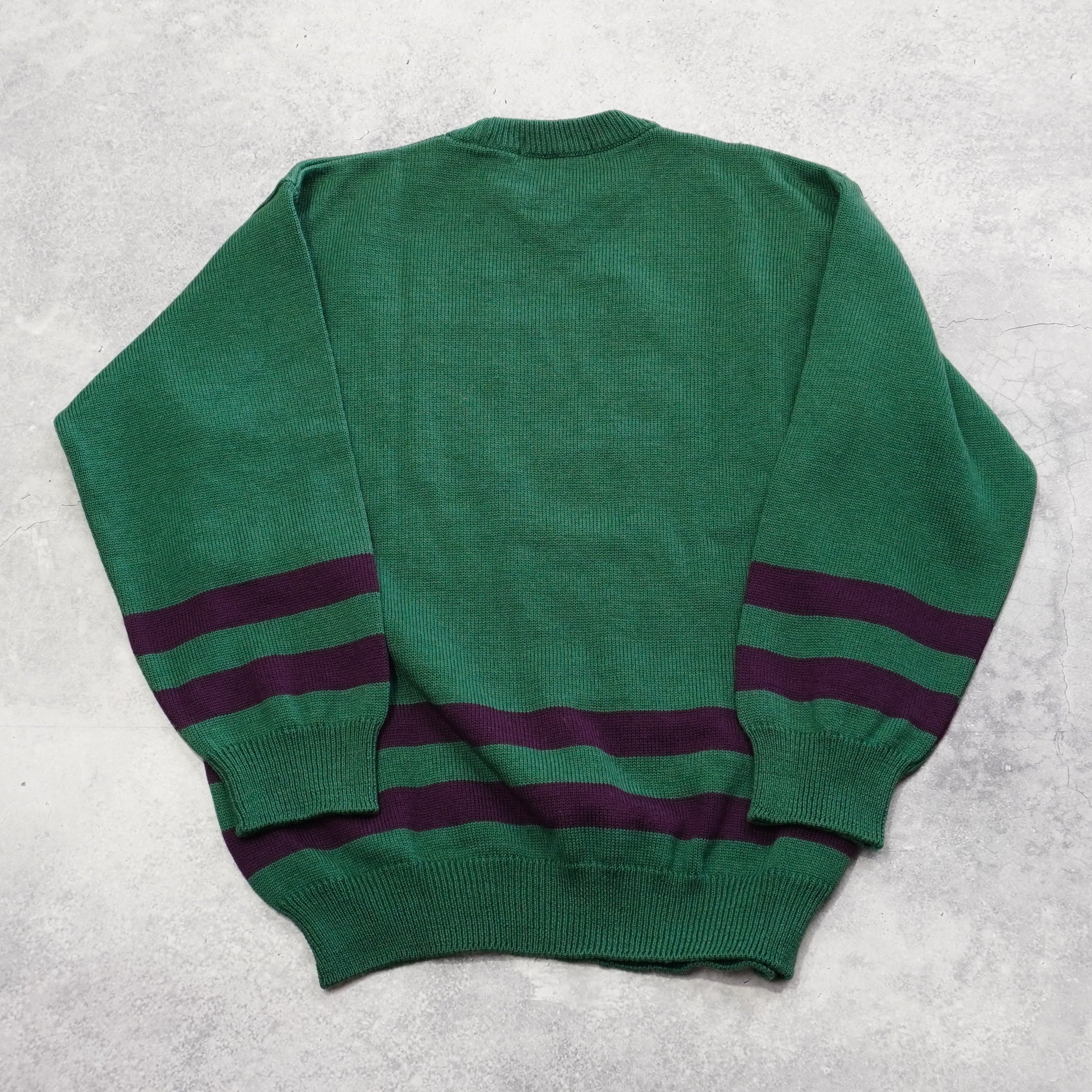 90s Burberrys Embroidered Scene Knit
