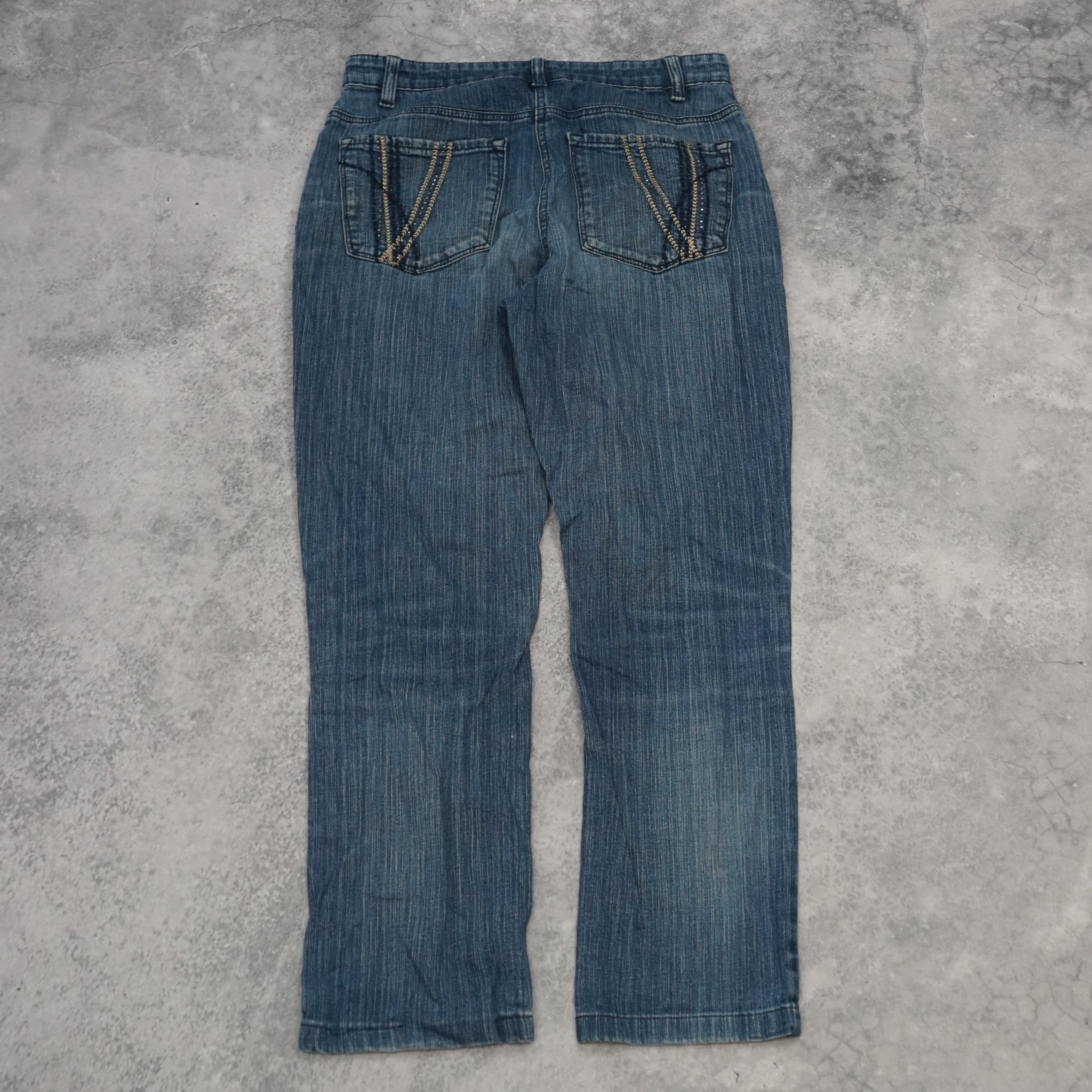 2000s Blue Illusion Emmanuelle Jeans Straight Leg