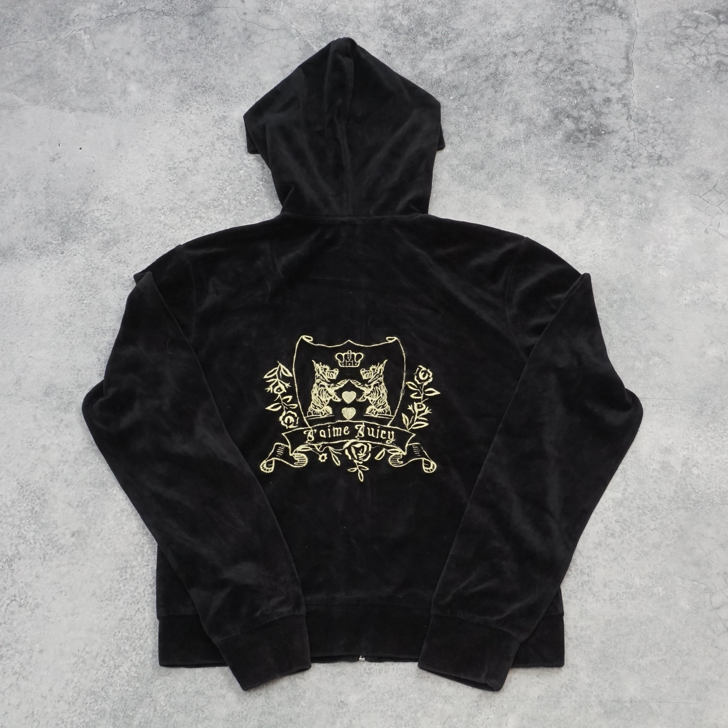 2000s Juicy Couture Velvet Zip Up Hoodie Zip Up
