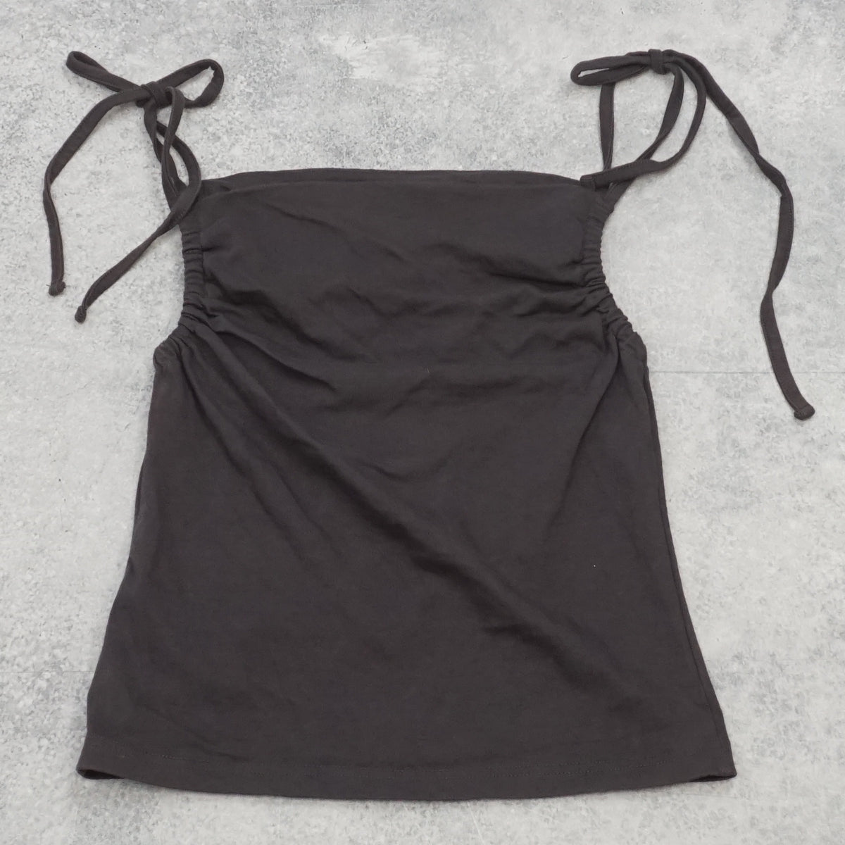 2000s Sky Bomber Tie Strap Ruched Cami Top