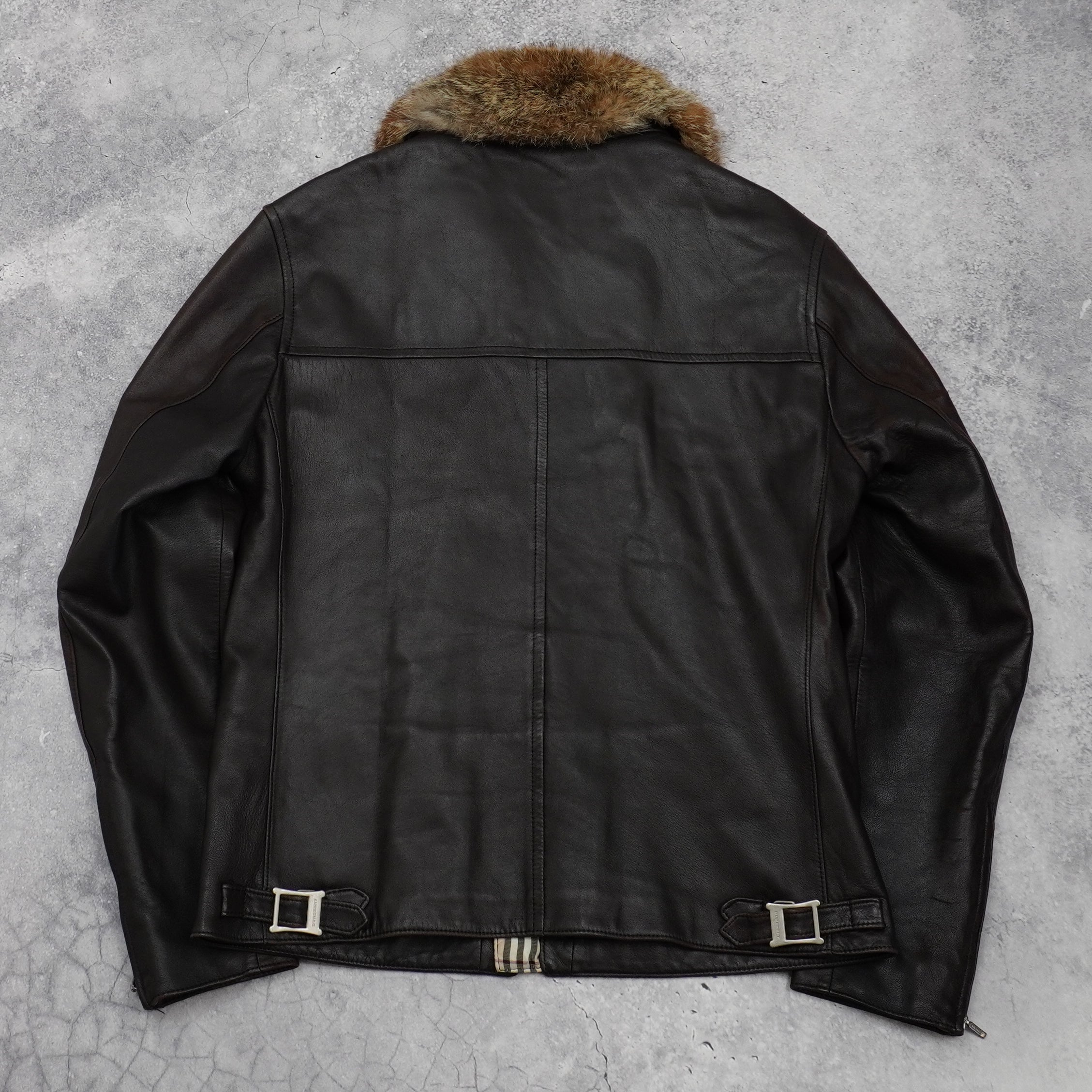 2000s Burberry Black Label Leather Jacket