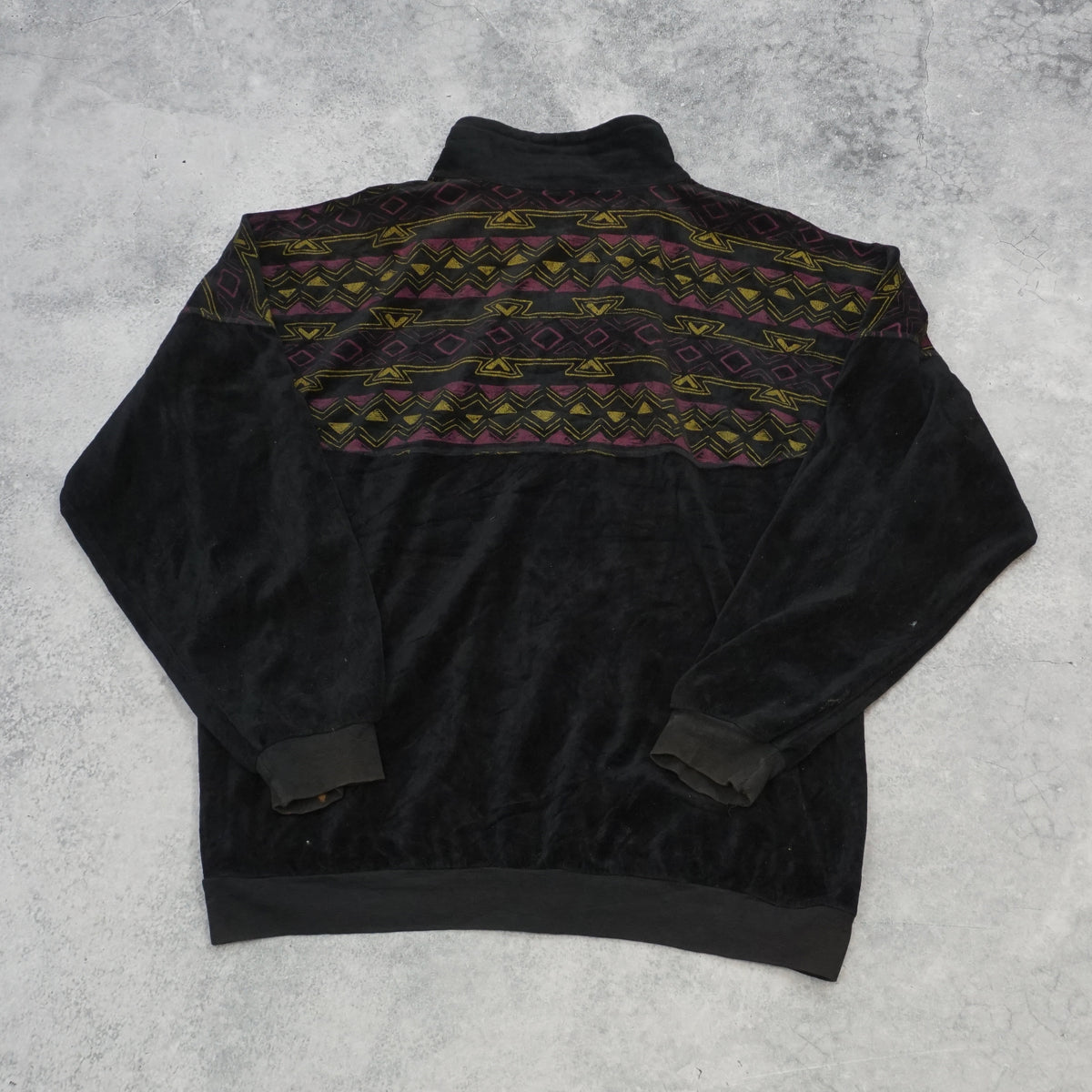 80s Puma Velour Geometric Track Jacket