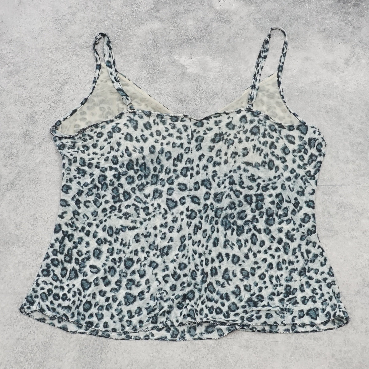 2000s Leopard Print Lace Cami Top
