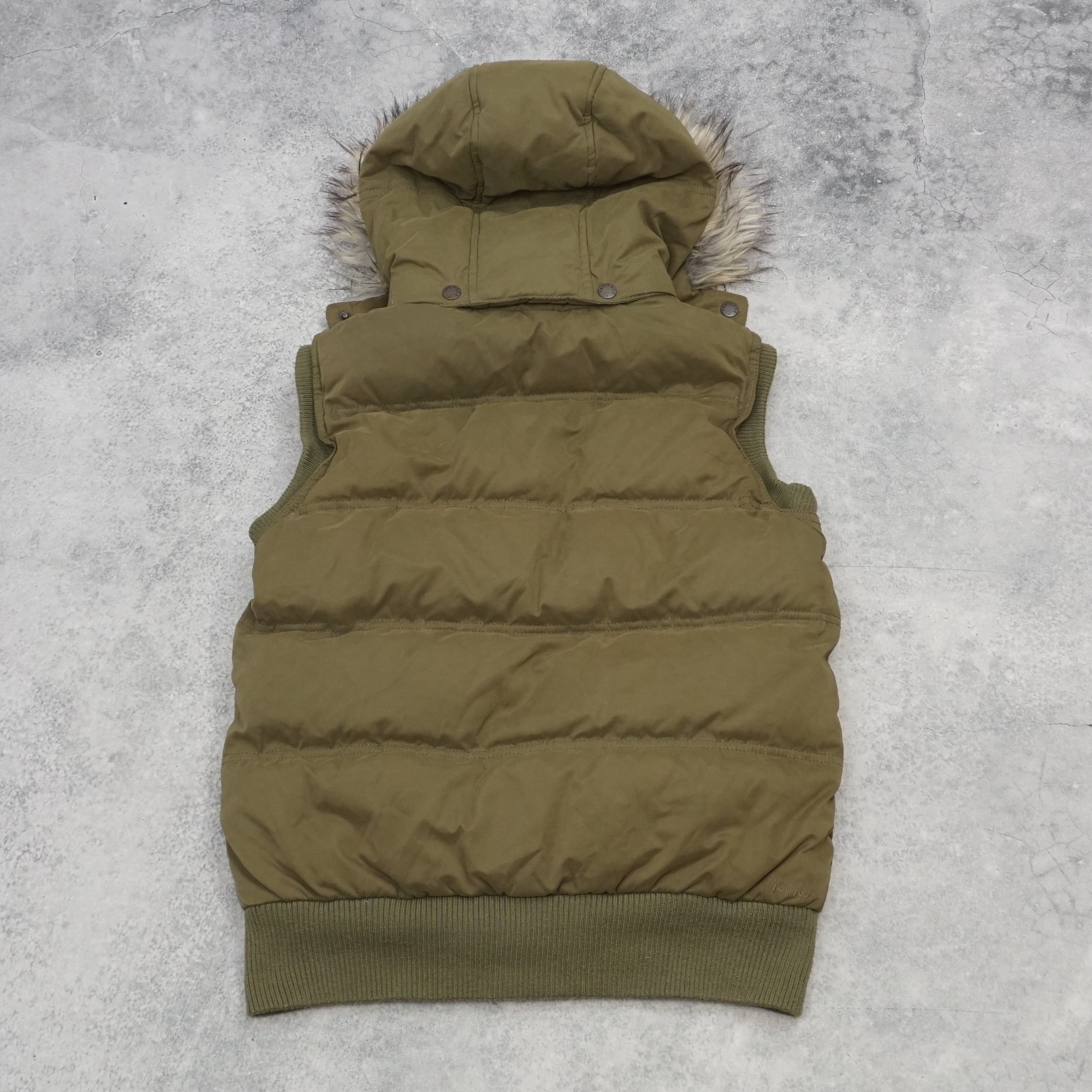 2000s Fat Face Hooded Vest Puffer