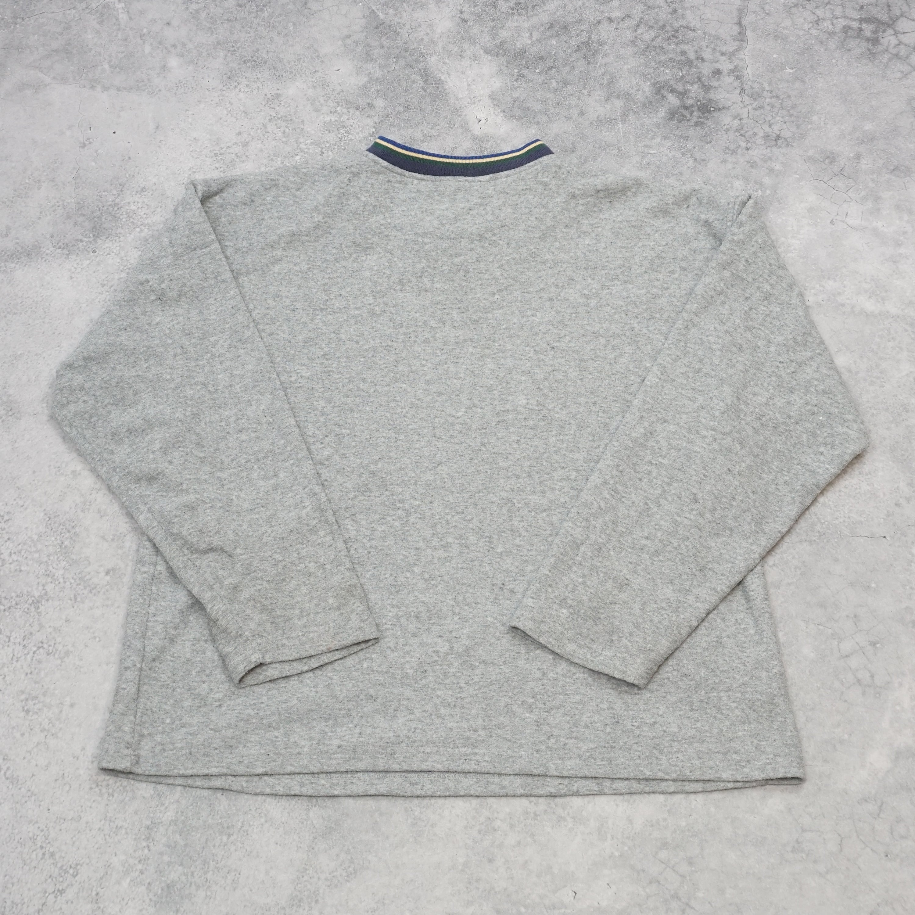 90s Switchbak V-Neck Striped Collar Sweater