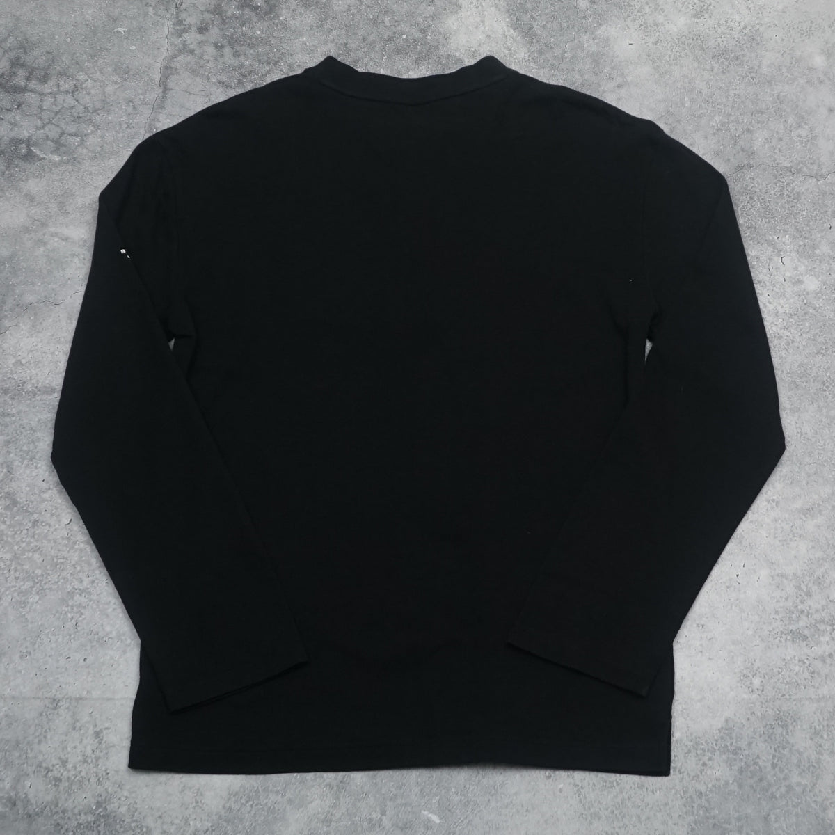 2000s Burberry Black label Black Long Sleeve Embroidered Logo Polo Henley